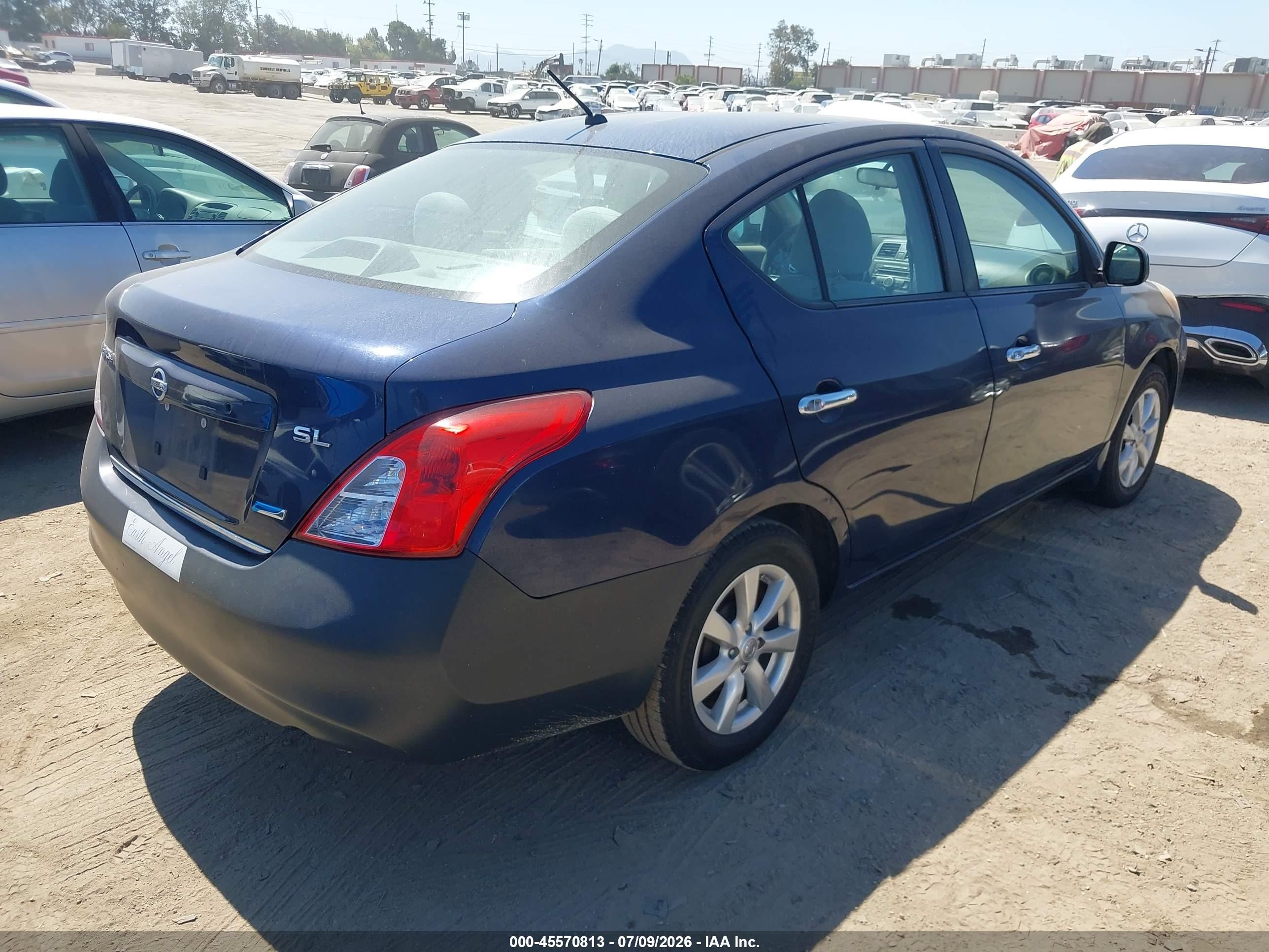 2012 Nissan Versa 1.6 Sl Dark Blue vin: 3N1CN7AP1CL934584