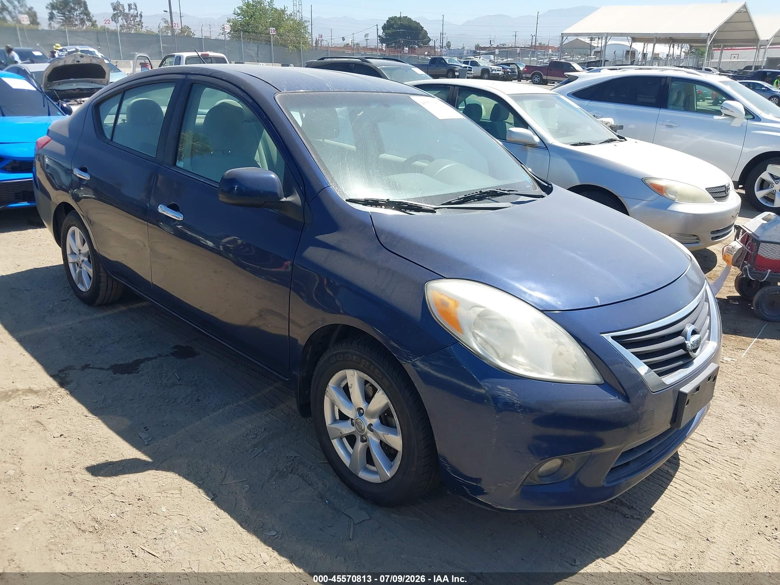 2012 Nissan Versa 1.6 Sl Dark Blue vin: 3N1CN7AP1CL934584