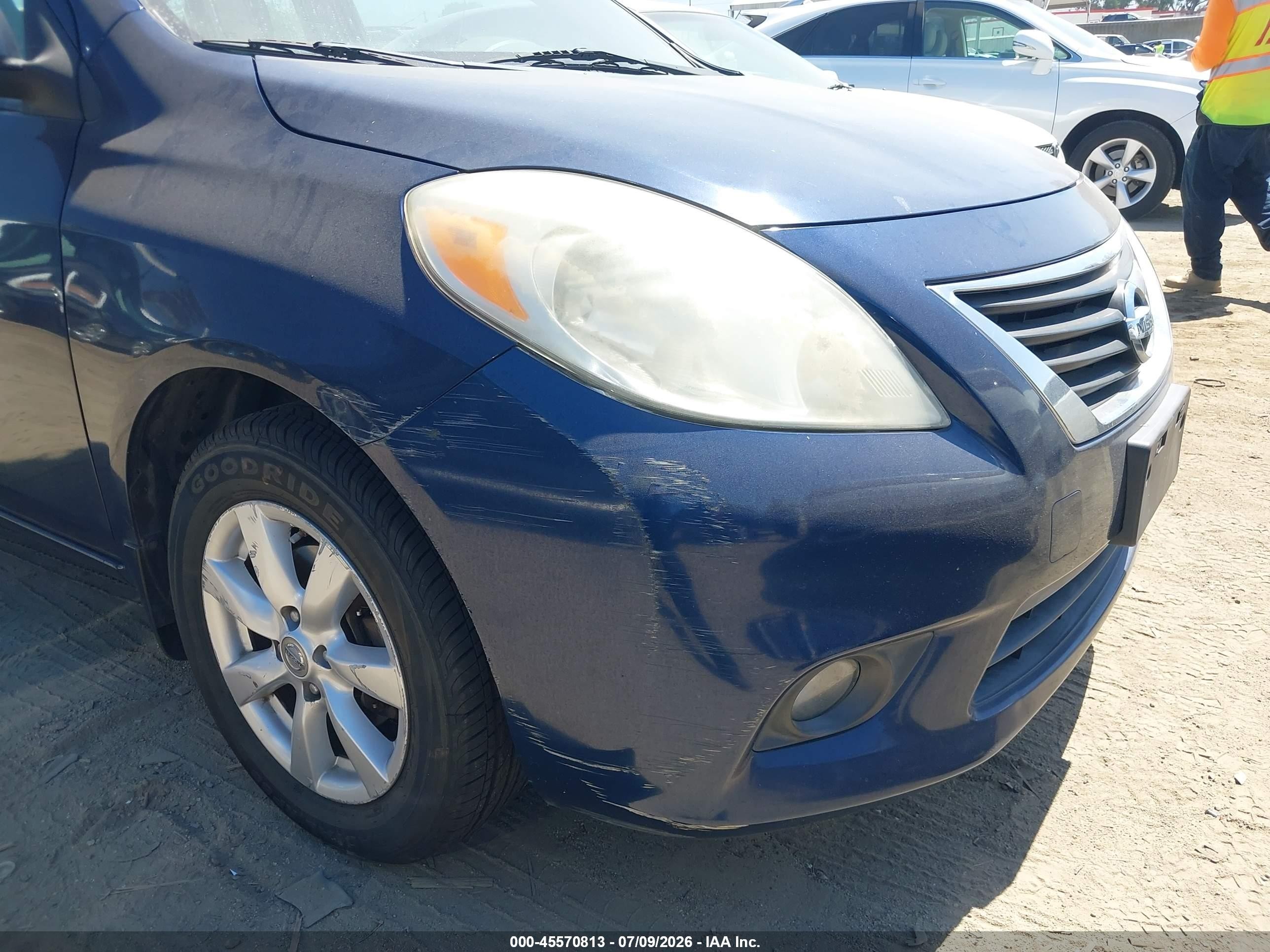 2012 Nissan Versa 1.6 Sl Dark Blue vin: 3N1CN7AP1CL934584