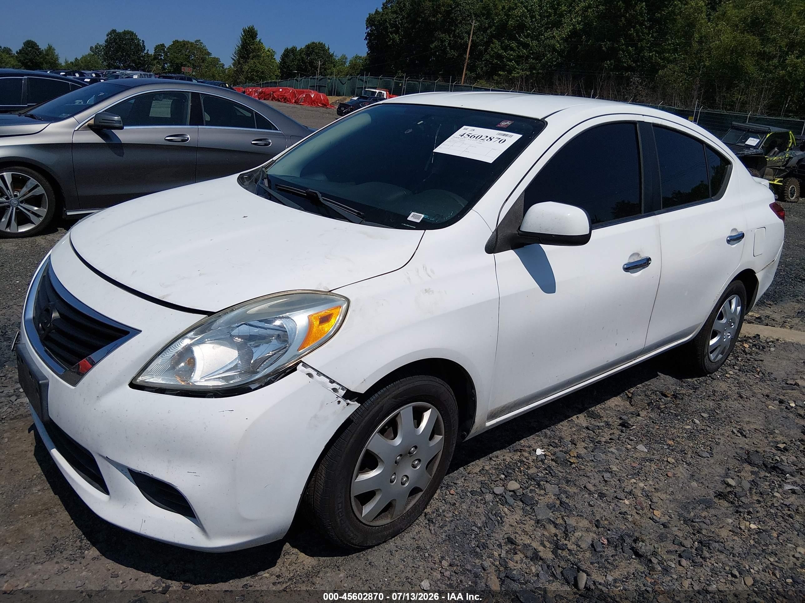 2013 Nissan Versa 1.6 Sv White vin: 3N1CN7AP1DL831098
