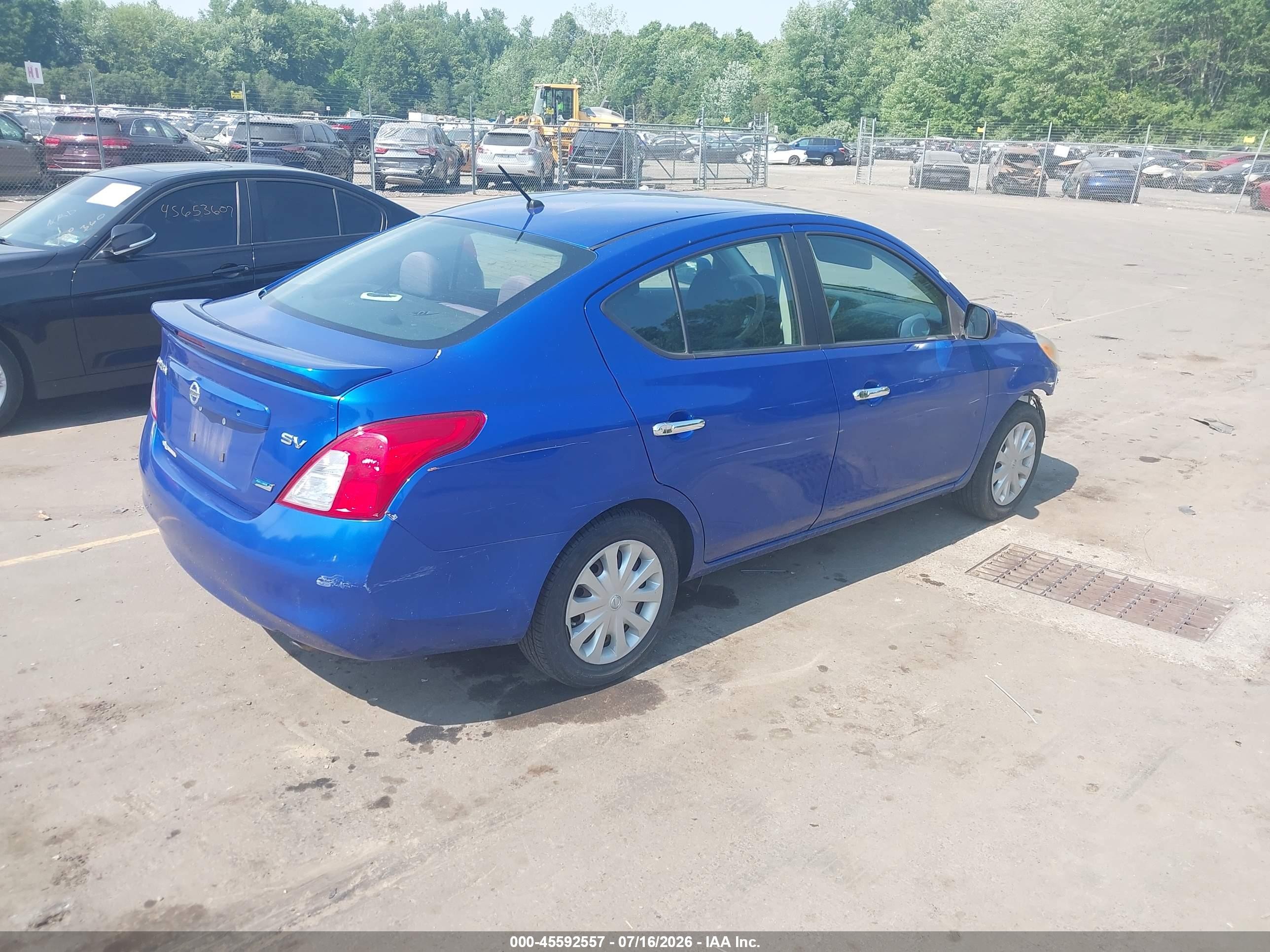 2013 Nissan Versa 1.6 Sv Blue vin: 3N1CN7AP1DL843882