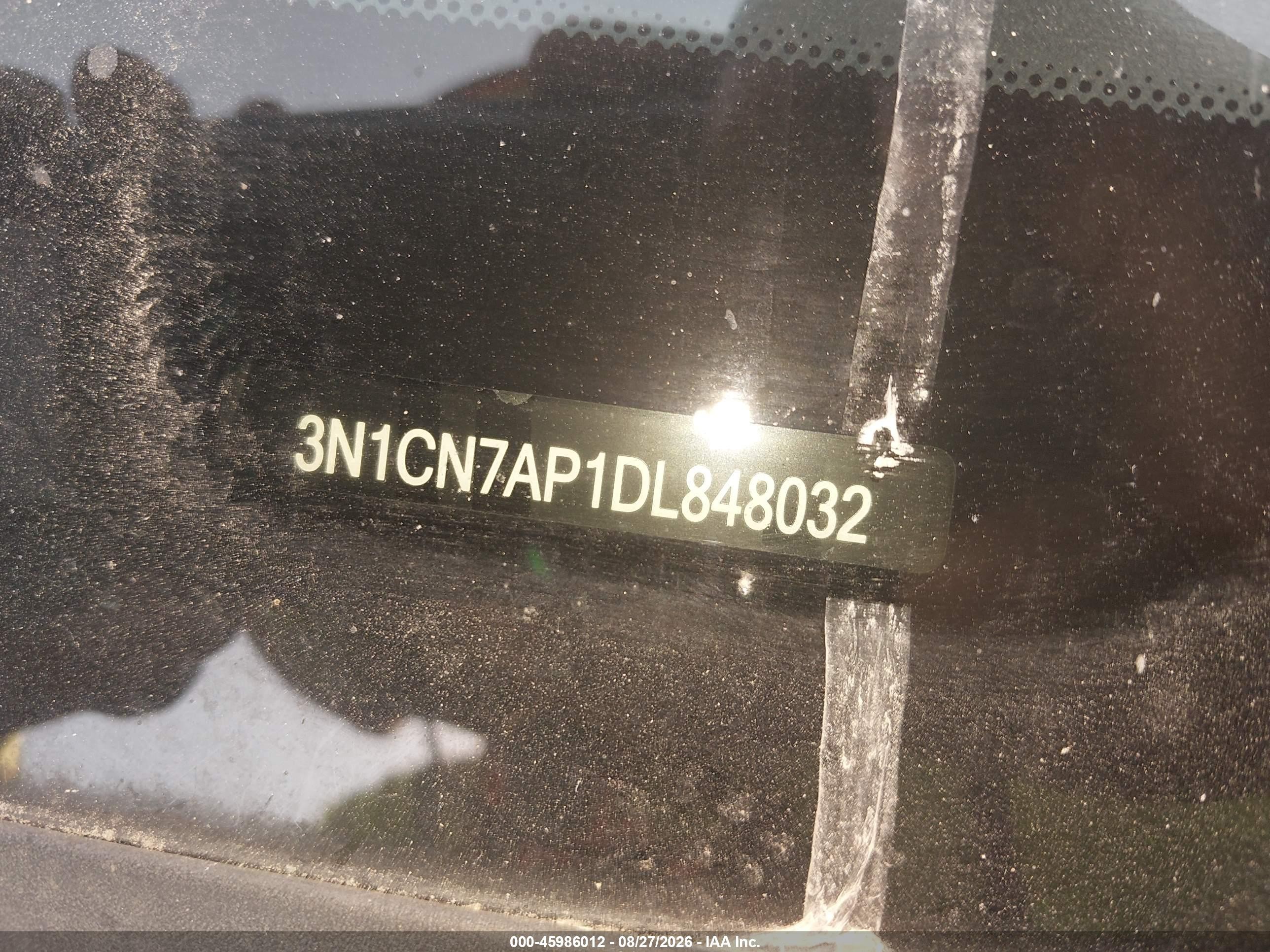 2013 Nissan Versa 1.6 Sl Silver vin: 3N1CN7AP1DL848032