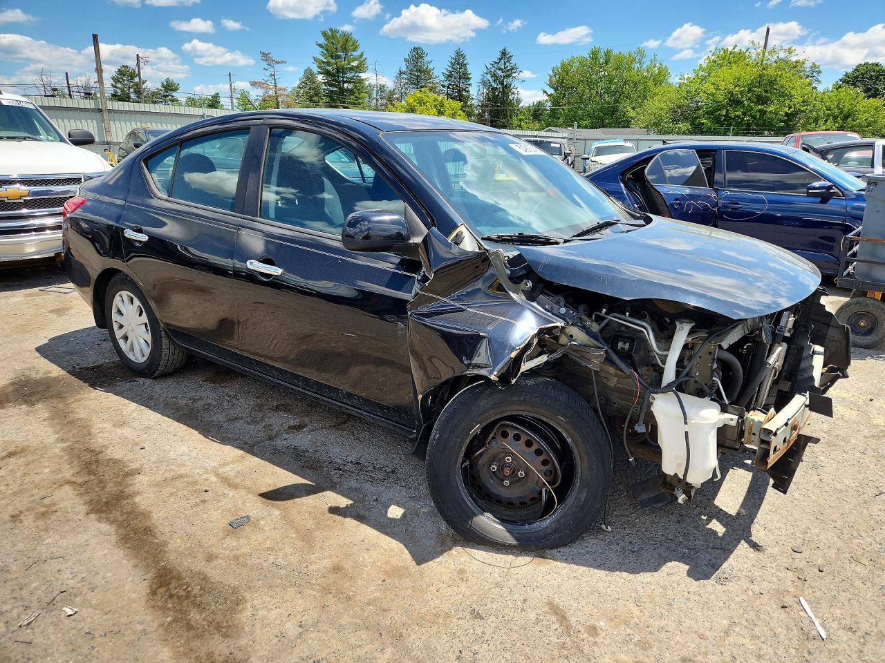 2013 Nissan Versa Black vin: 3N1CN7AP1DL857250