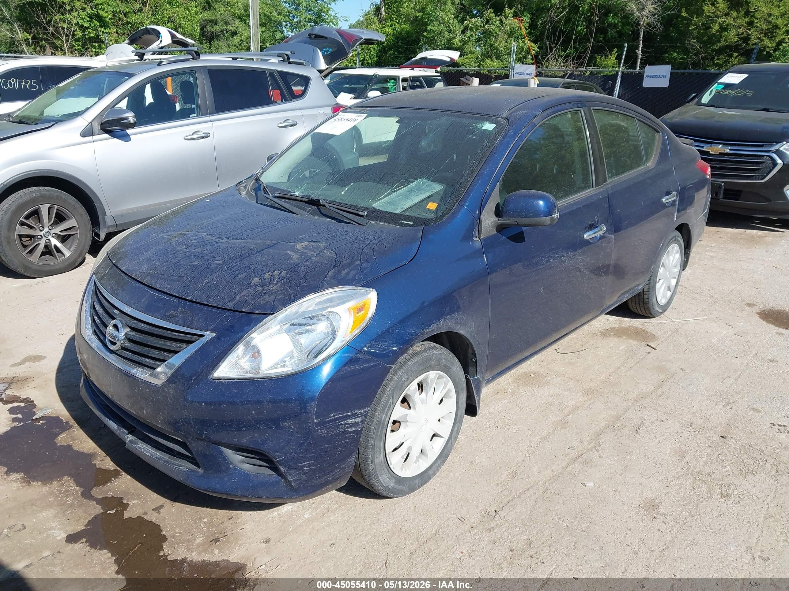 2014 Nissan Versa 1.6 Sv Синий vin: 3N1CN7AP1EL833306