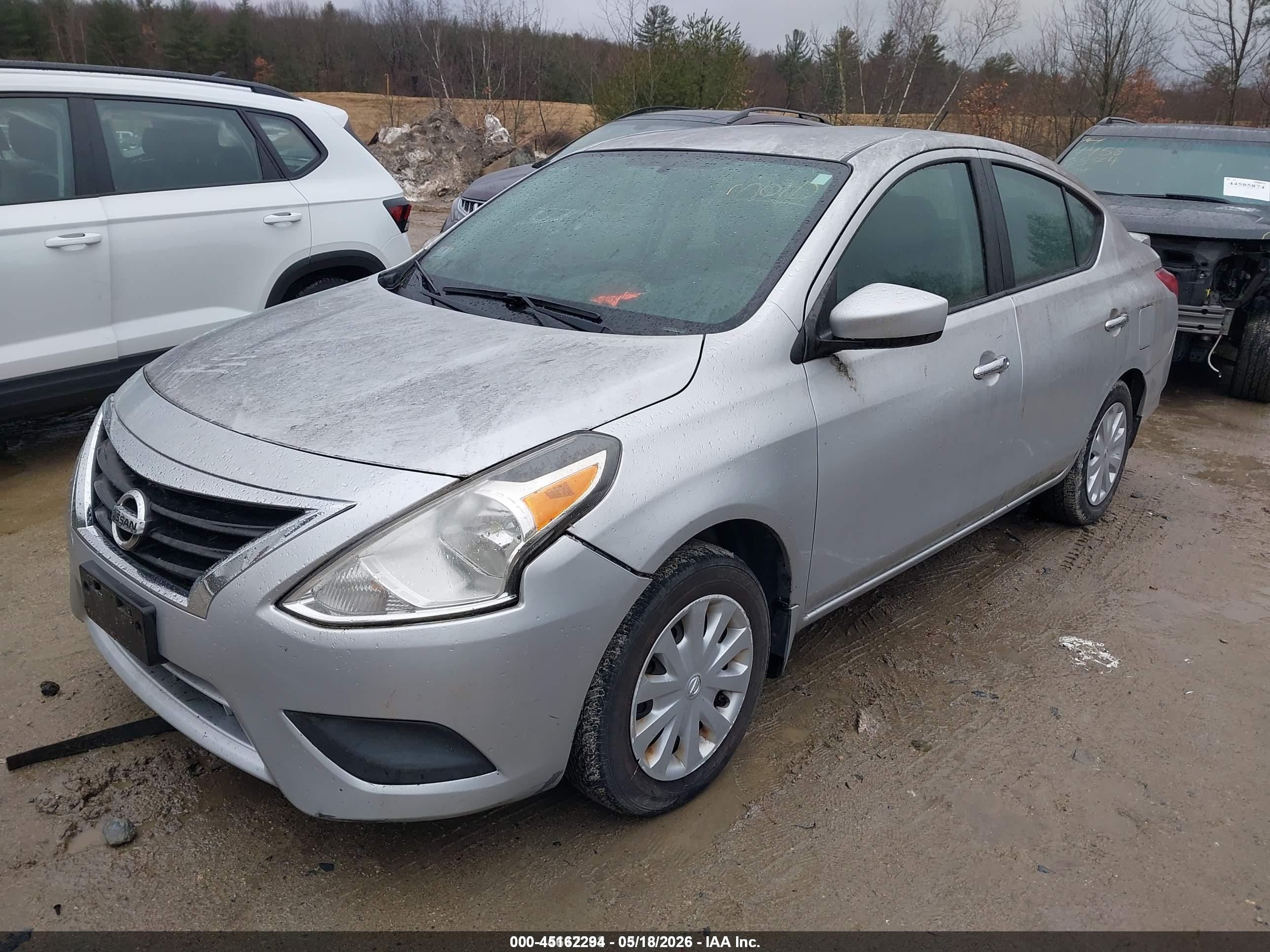 2015 Nissan Versa 1.6 Sv Silver vin: 3N1CN7AP1FL802123