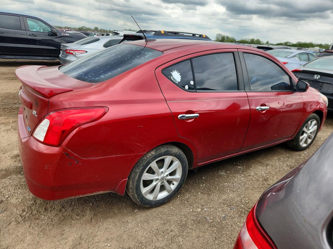 2015 Nissan Versa 1.6 Sl Red vin: 3N1CN7AP1FL838281