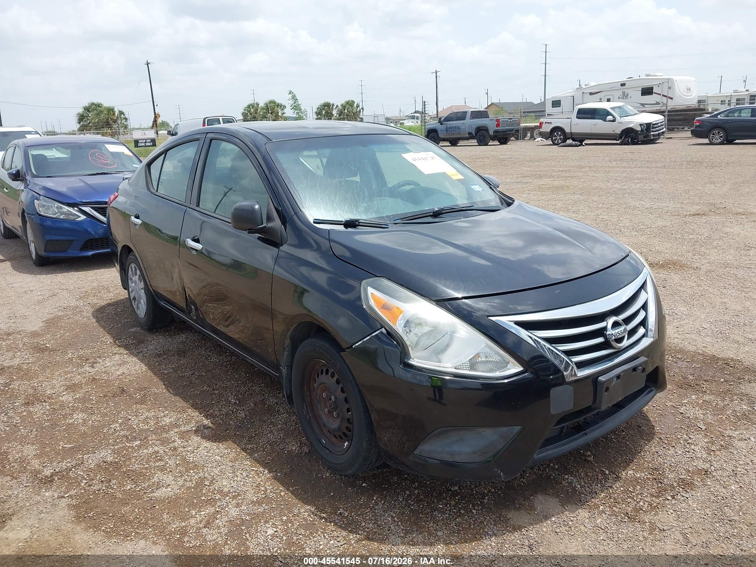 2015 Nissan Versa 1.6 Sv Black vin: 3N1CN7AP1FL867408