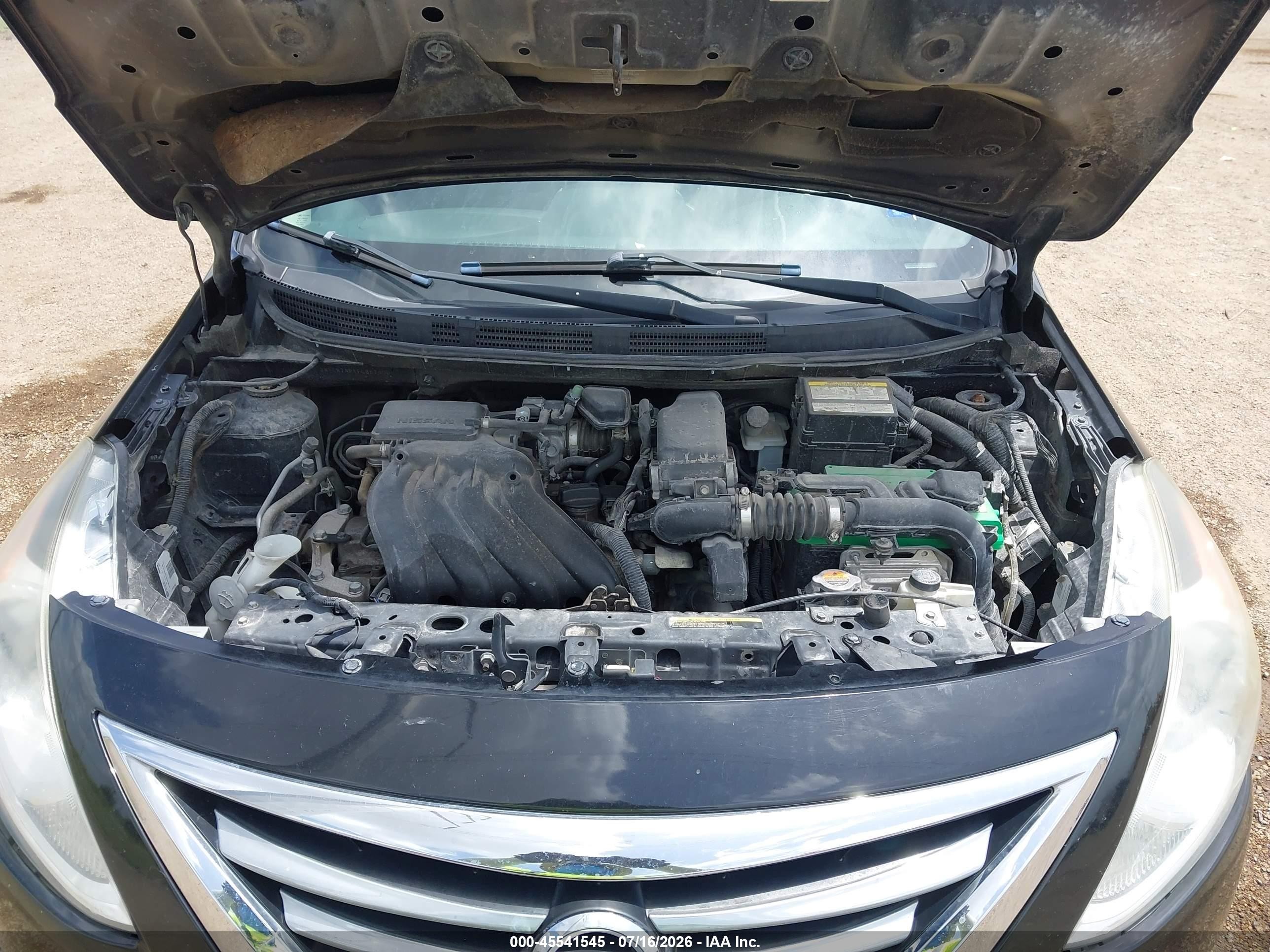 2015 Nissan Versa 1.6 Sv Black vin: 3N1CN7AP1FL867408