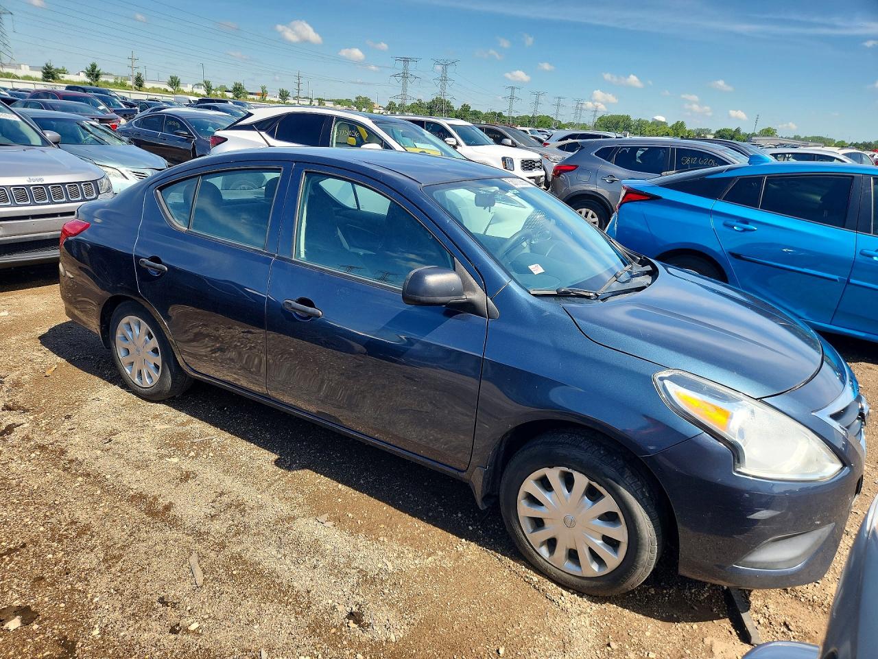 2015 Nissan Versa 1.6 S Blue vin: 3N1CN7AP1FL937117