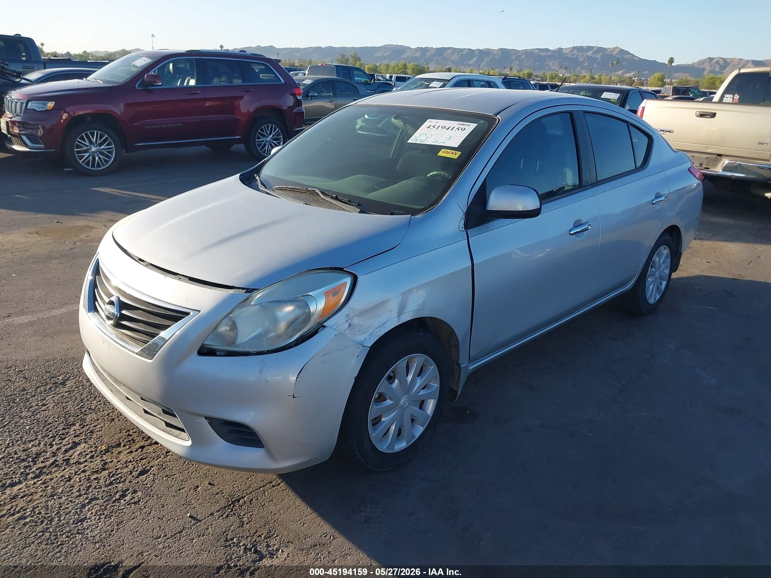 2012 Nissan Versa 1.6 Sv Silver vin: 3N1CN7AP2CL873505