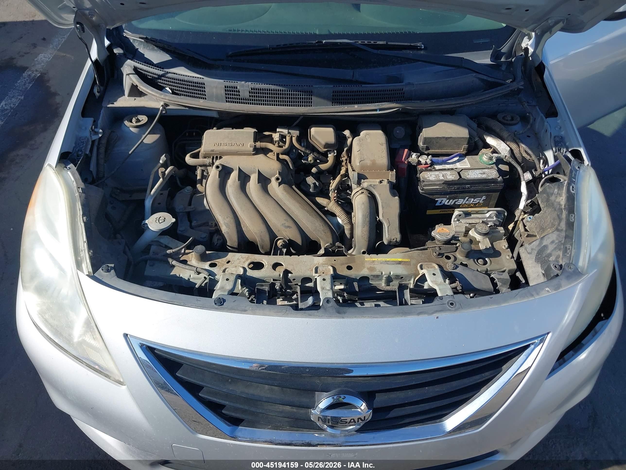 2012 Nissan Versa 1.6 Sv Silver vin: 3N1CN7AP2CL873505