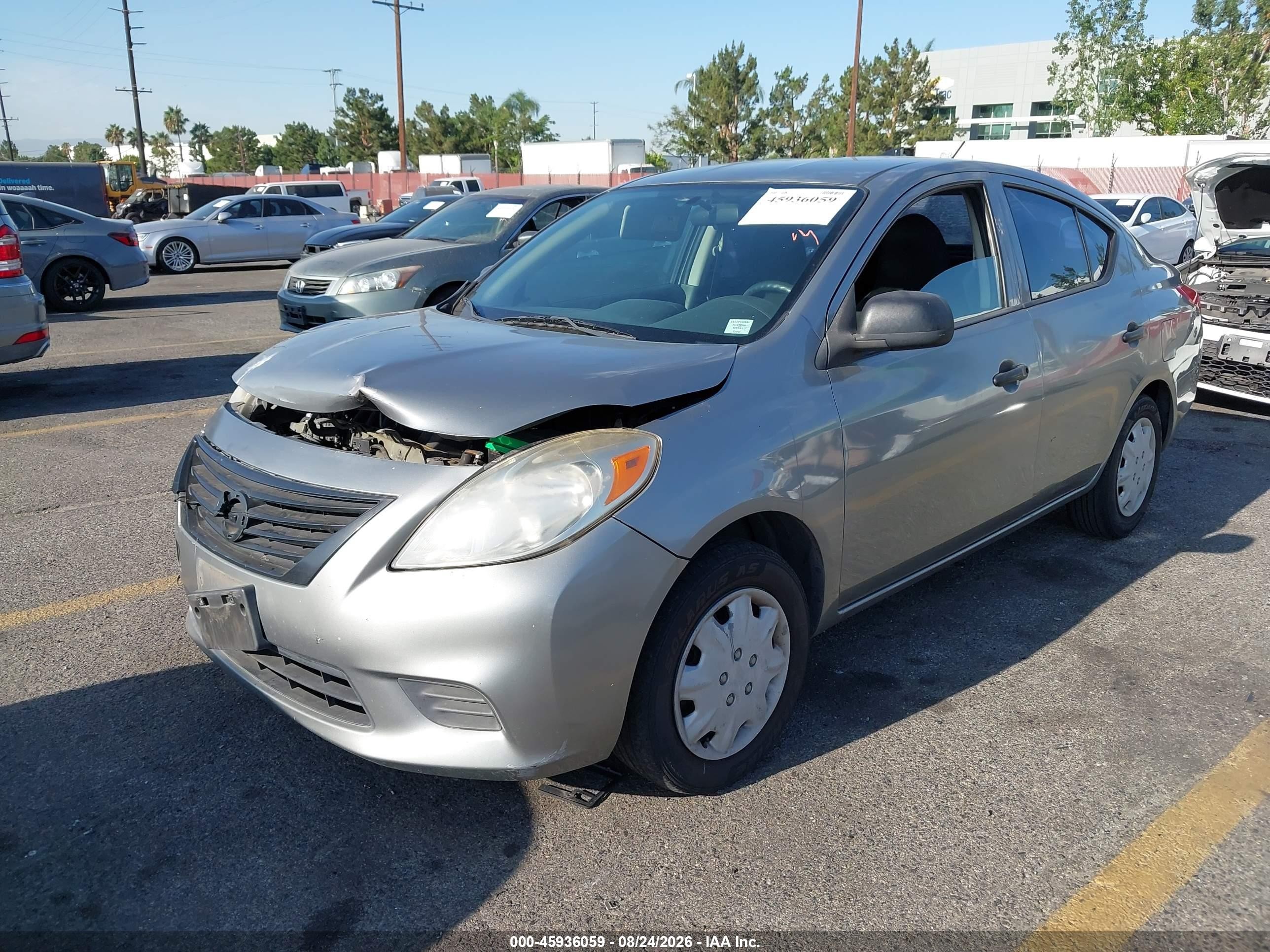 2012 Nissan Versa 1.6 S Gray vin: 3N1CN7AP2CL890563