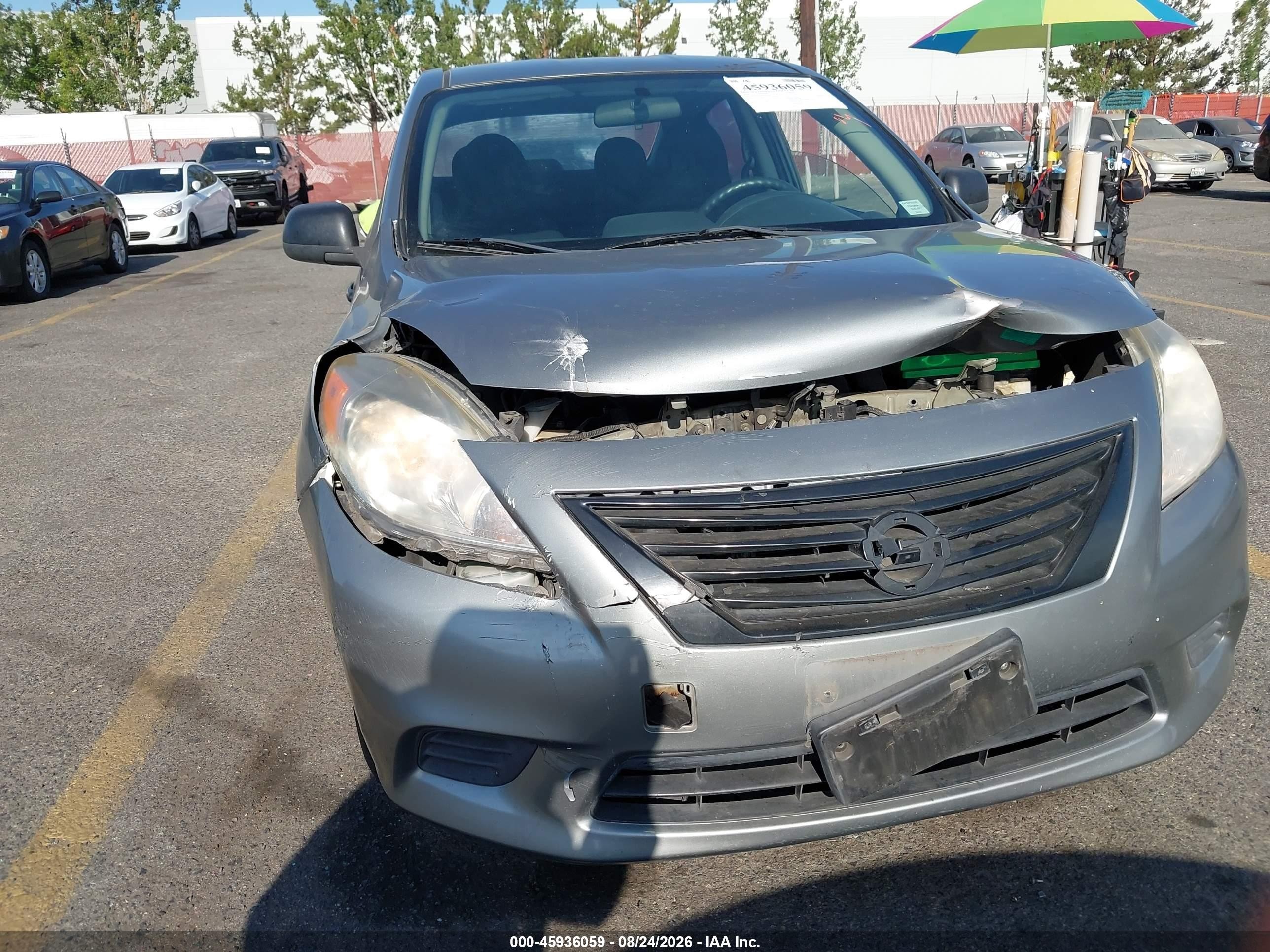 2012 Nissan Versa 1.6 S Gray vin: 3N1CN7AP2CL890563
