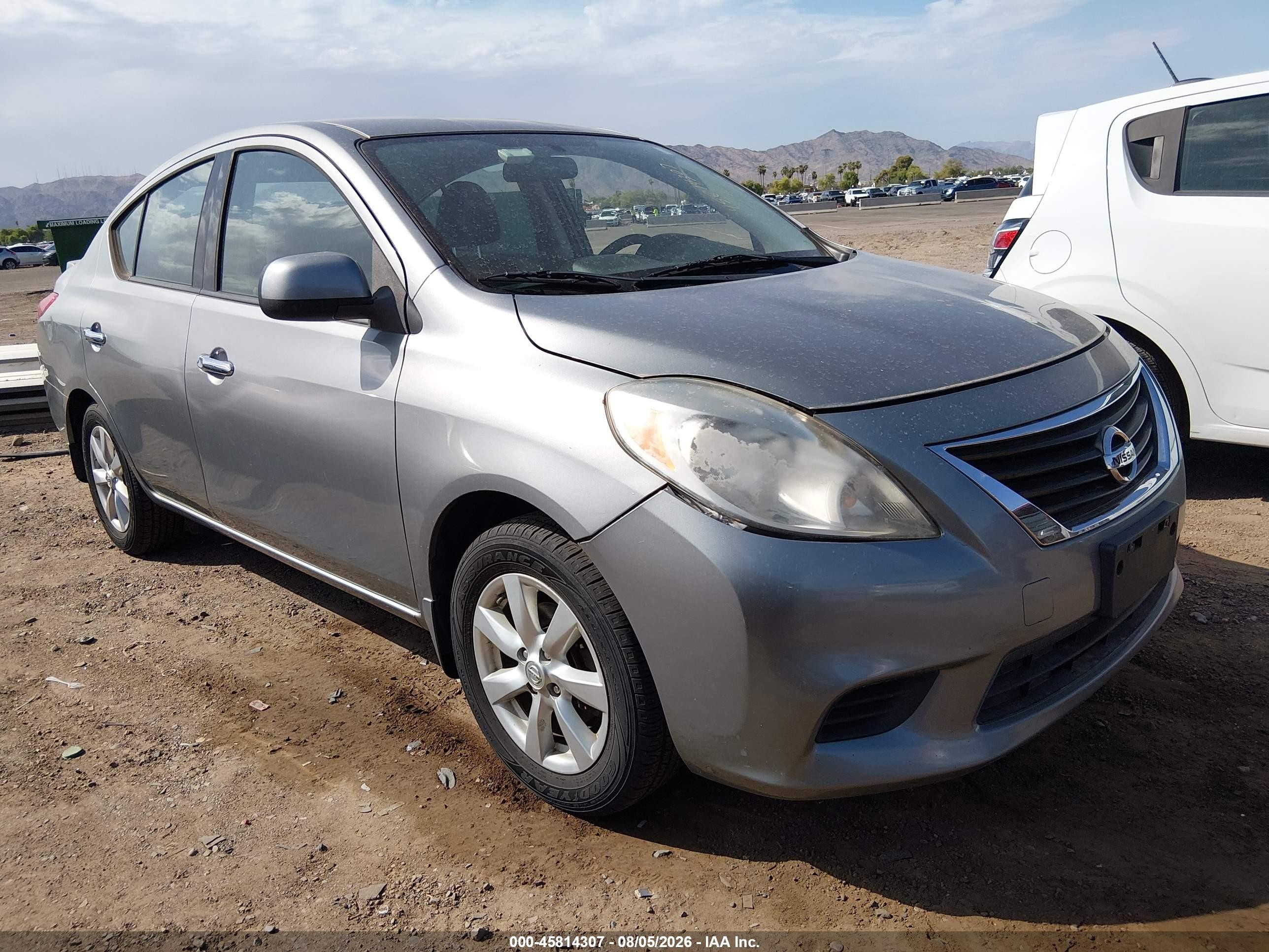 2014 Nissan Versa 1.6 Sv Gray vin: 3N1CN7AP2EL805630