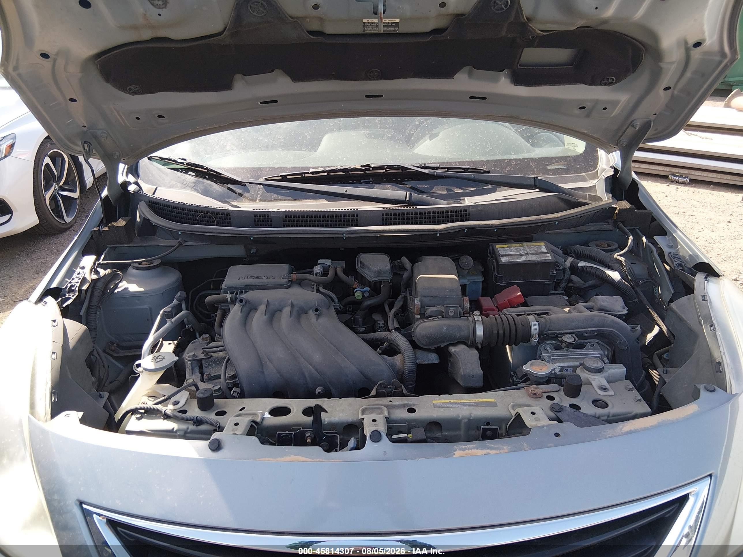 2014 Nissan Versa 1.6 Sv Gray vin: 3N1CN7AP2EL805630