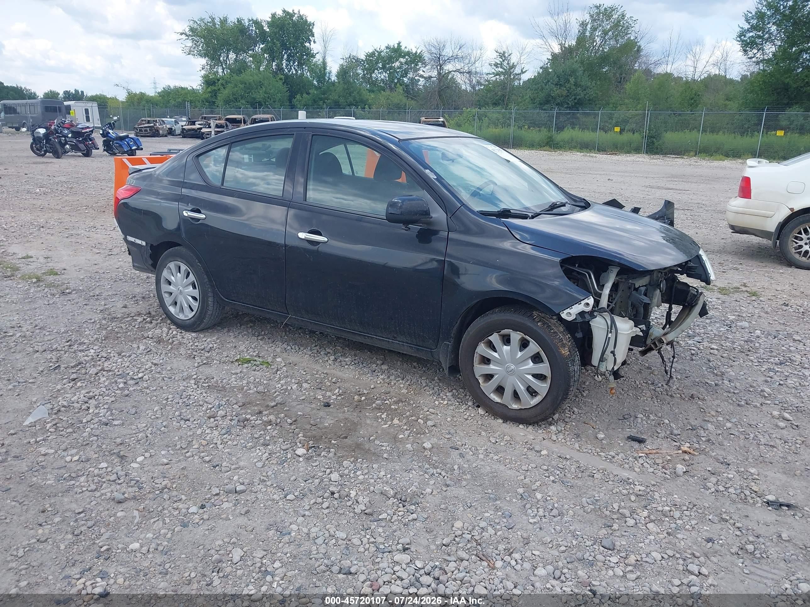 2014 Nissan Versa 1.6 Sv Black vin: 3N1CN7AP2EL807569
