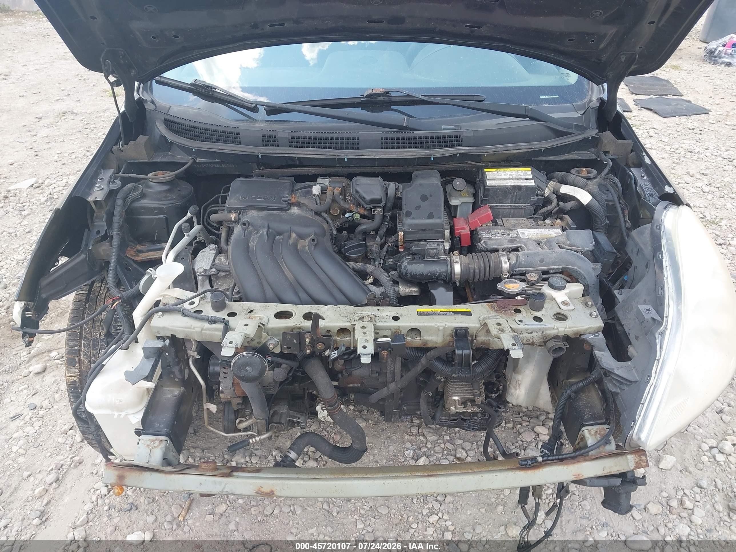 2014 Nissan Versa 1.6 Sv Black vin: 3N1CN7AP2EL807569