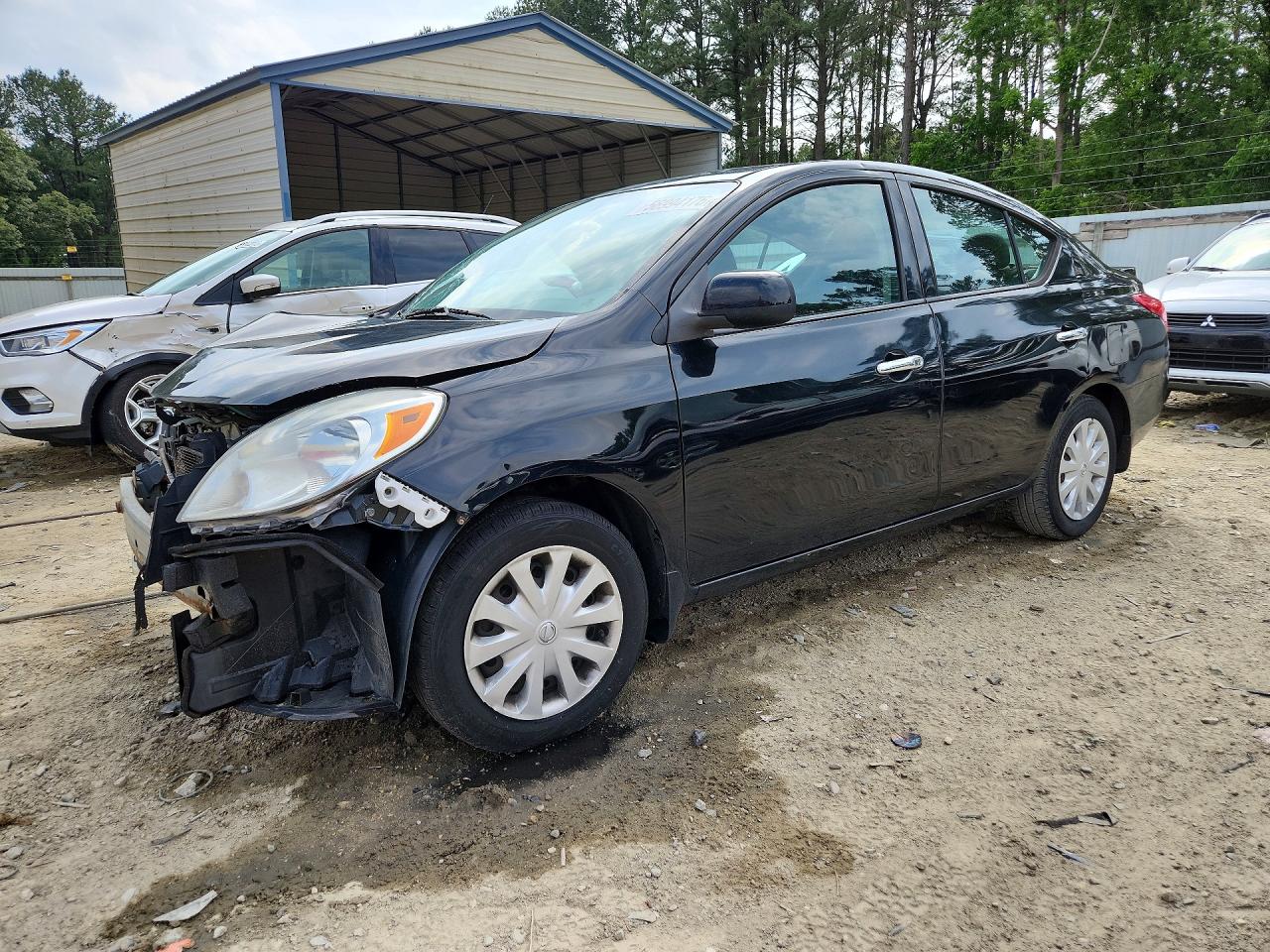 2014 Nissan Versa 1.6 Sv Black vin: 3N1CN7AP2EL807572