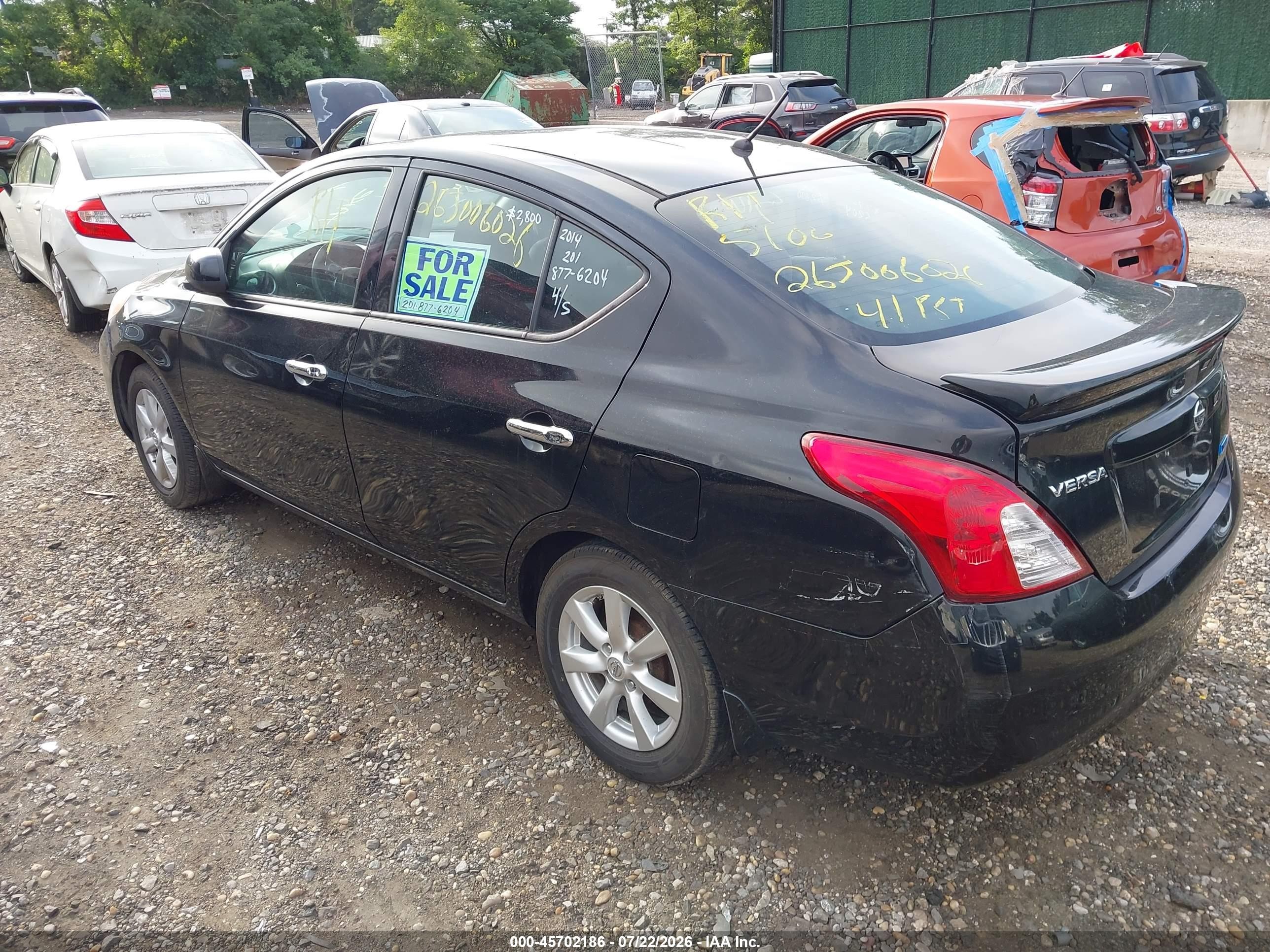 2014 Nissan Versa 1.6 Sv Black vin: 3N1CN7AP2EL832844