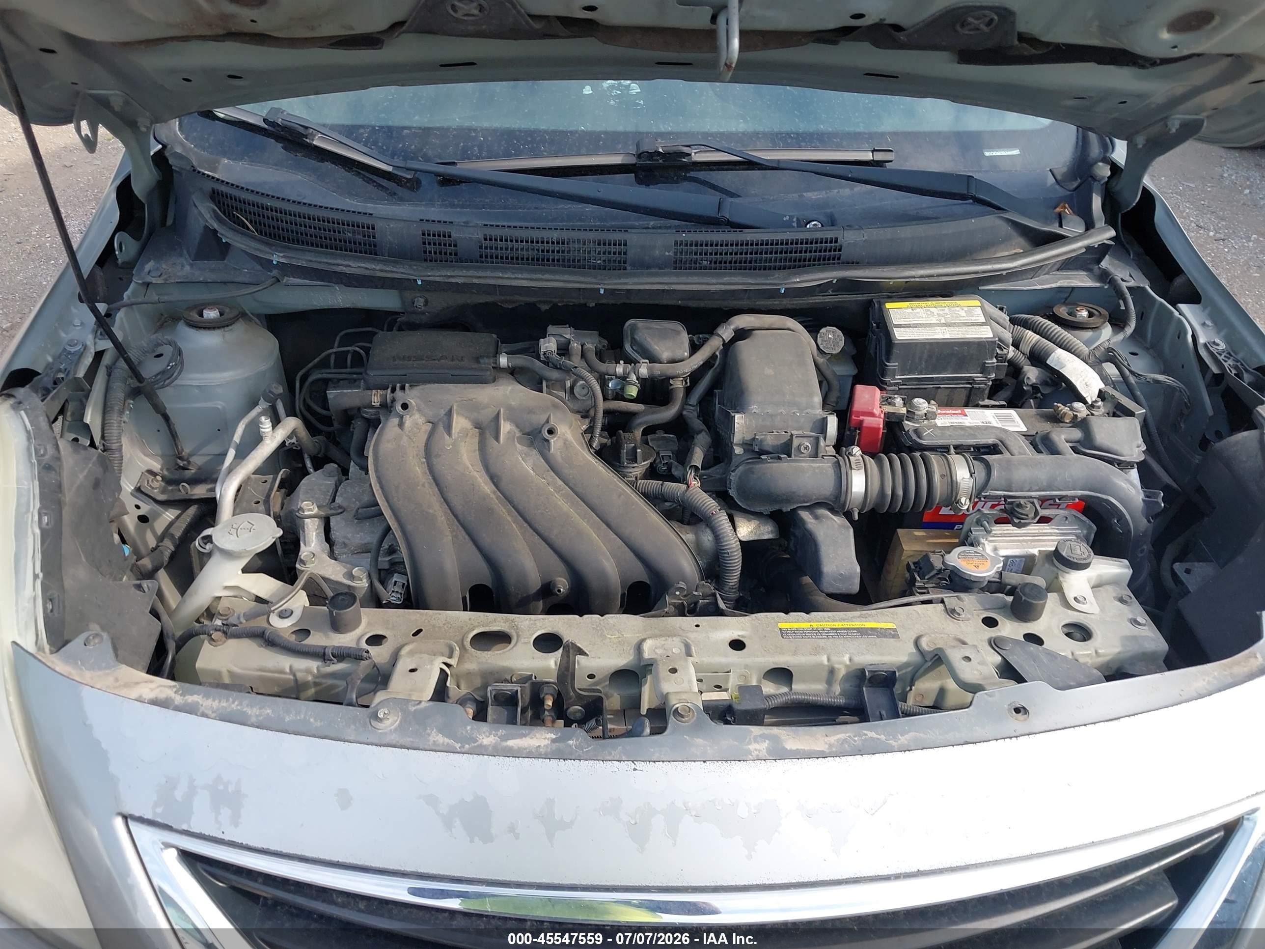 2014 Nissan Versa 1.6 Sv Gray vin: 3N1CN7AP2EL843276