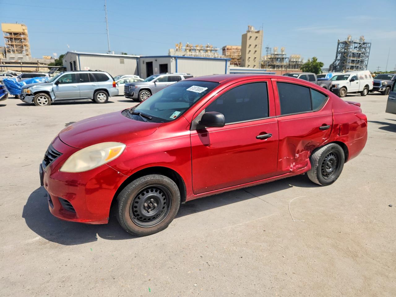 2014 Nissan Versa 1.6 S Plus Red vin: 3N1CN7AP2EL855458
