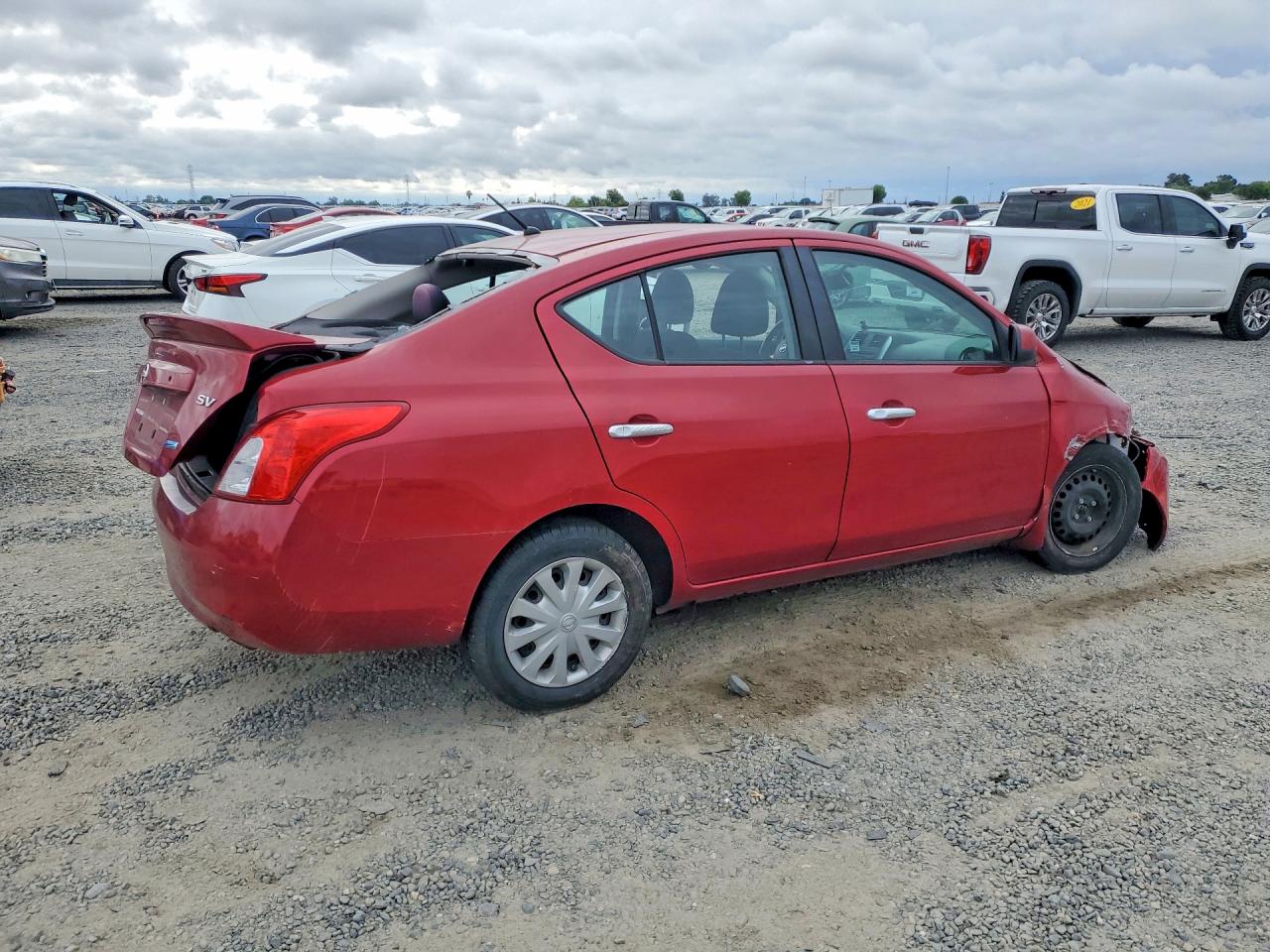 2014 Nissan Versa 1.6 Sv Red vin: 3N1CN7AP2EL867884