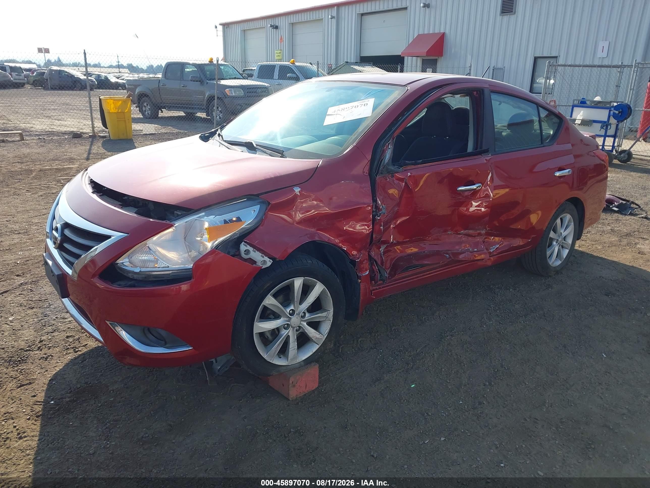 2015 Nissan Versa 1.6 Sl Red vin: 3N1CN7AP2FL800638