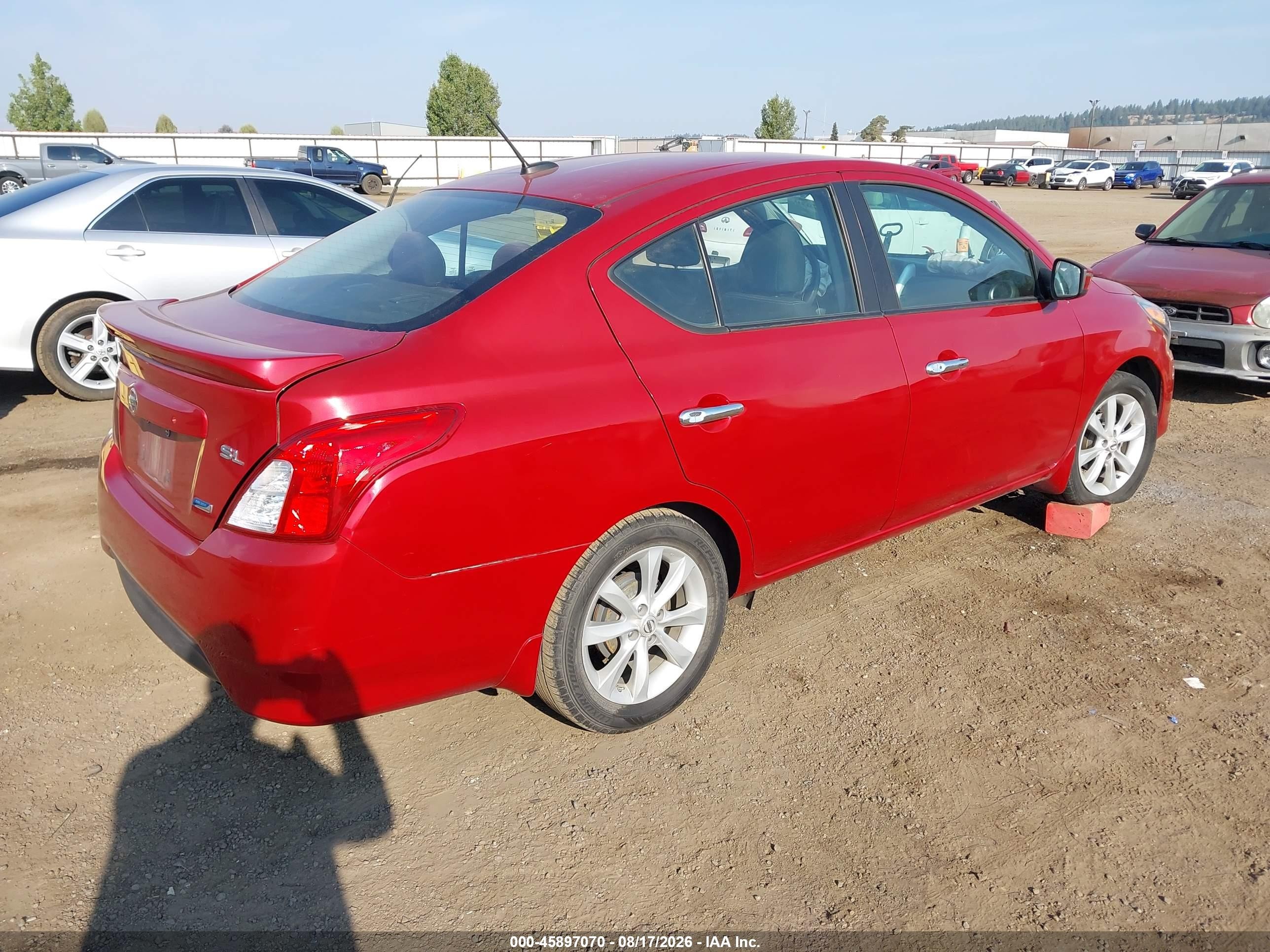 2015 Nissan Versa 1.6 Sl Red vin: 3N1CN7AP2FL800638