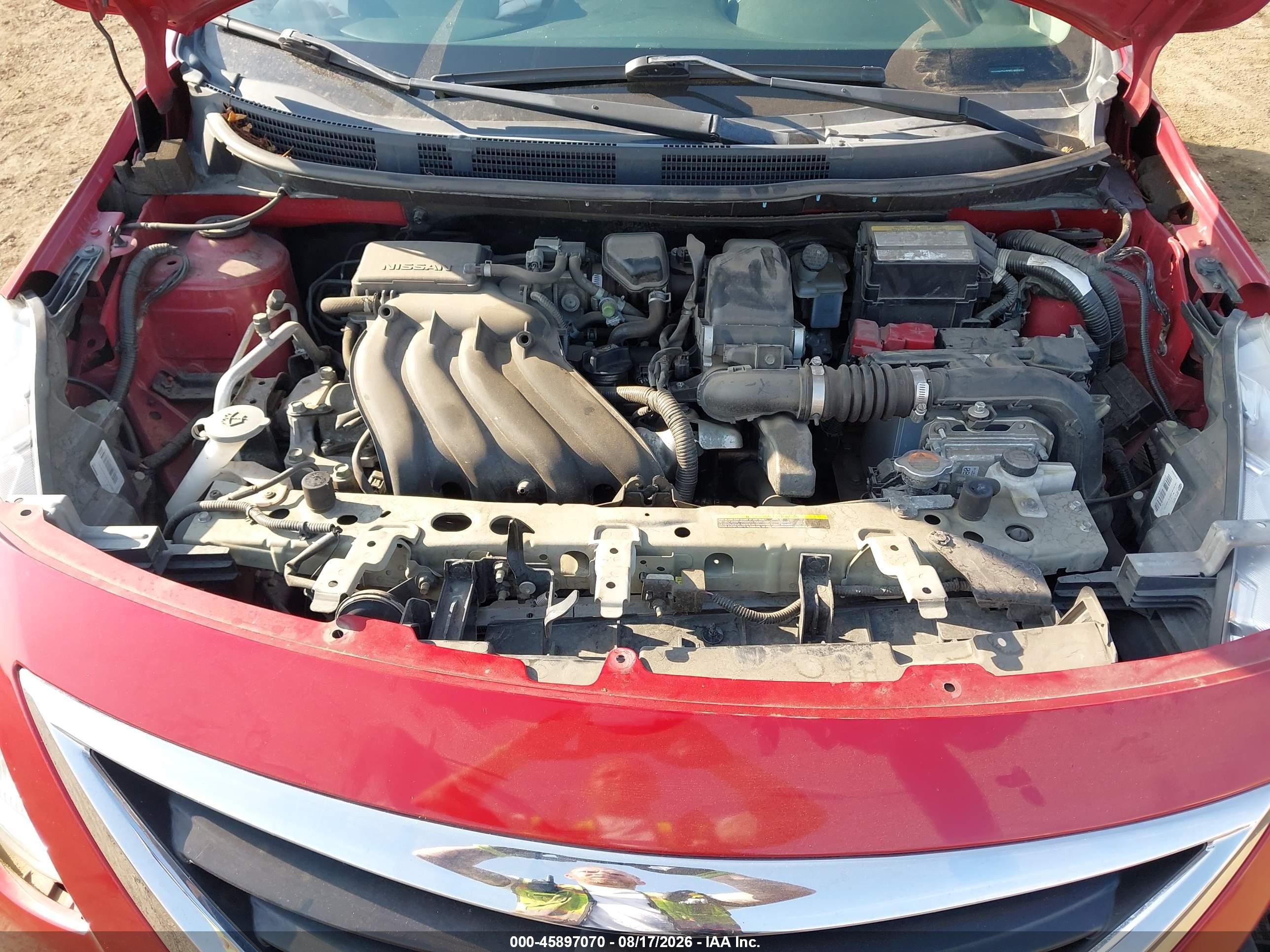 2015 Nissan Versa 1.6 Sl Red vin: 3N1CN7AP2FL800638