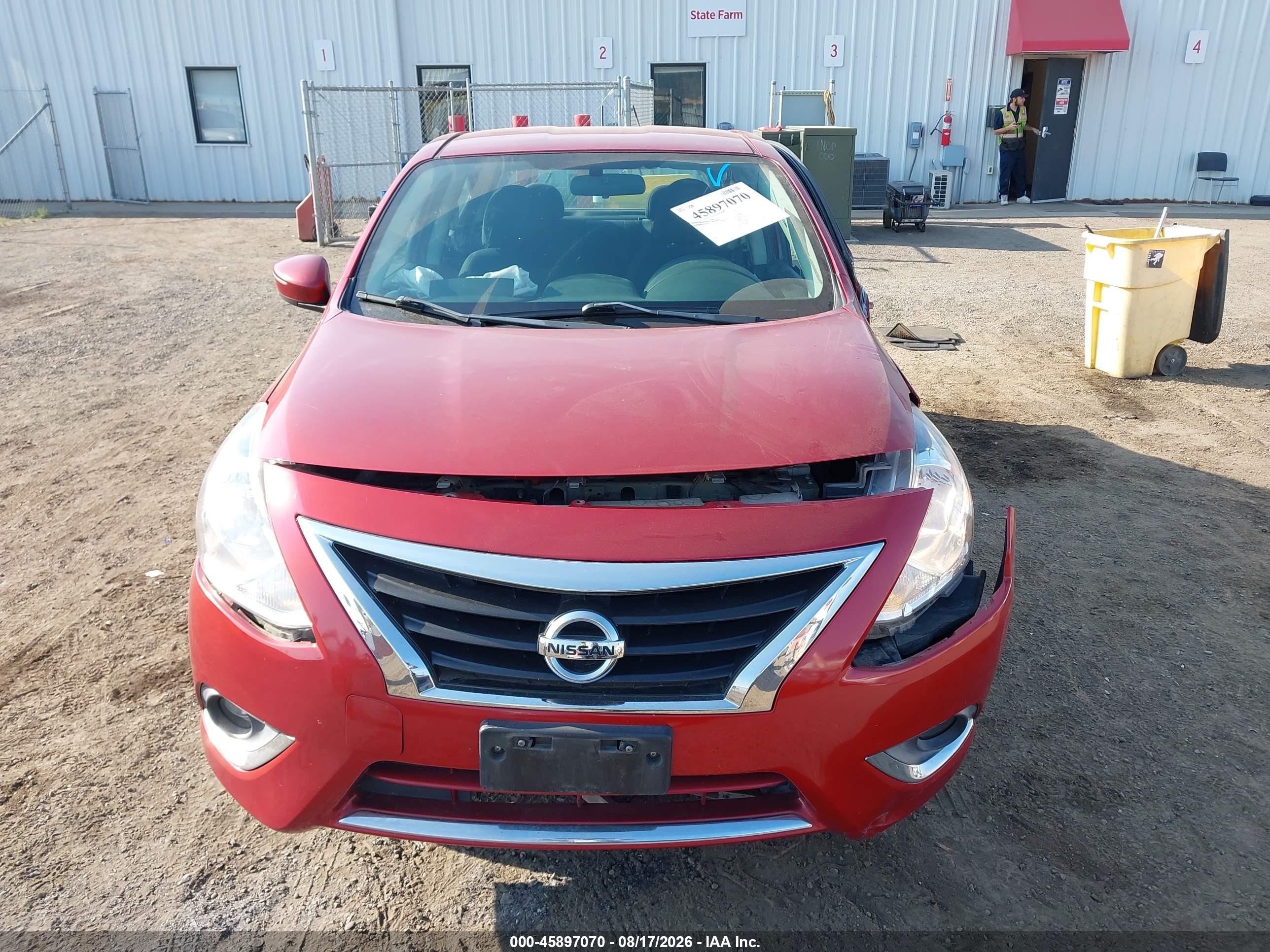 2015 Nissan Versa 1.6 Sl Red vin: 3N1CN7AP2FL800638
