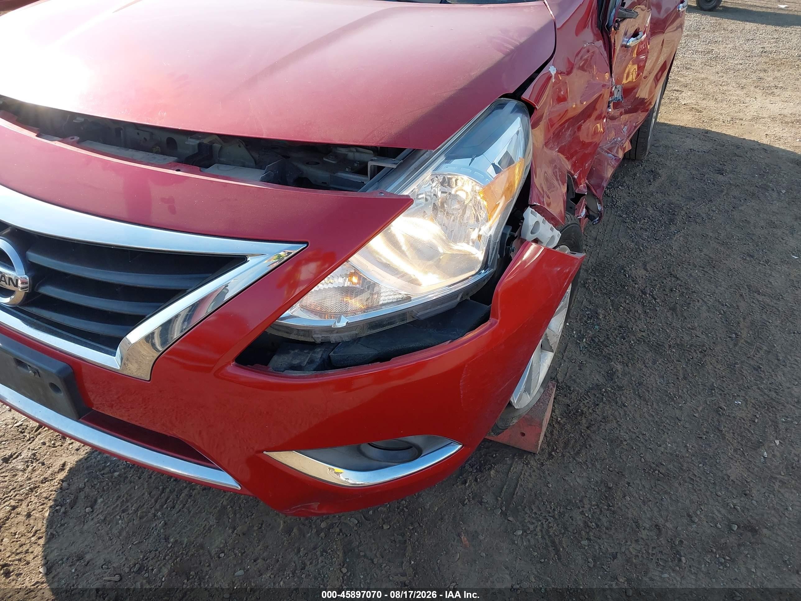 2015 Nissan Versa 1.6 Sl Red vin: 3N1CN7AP2FL800638