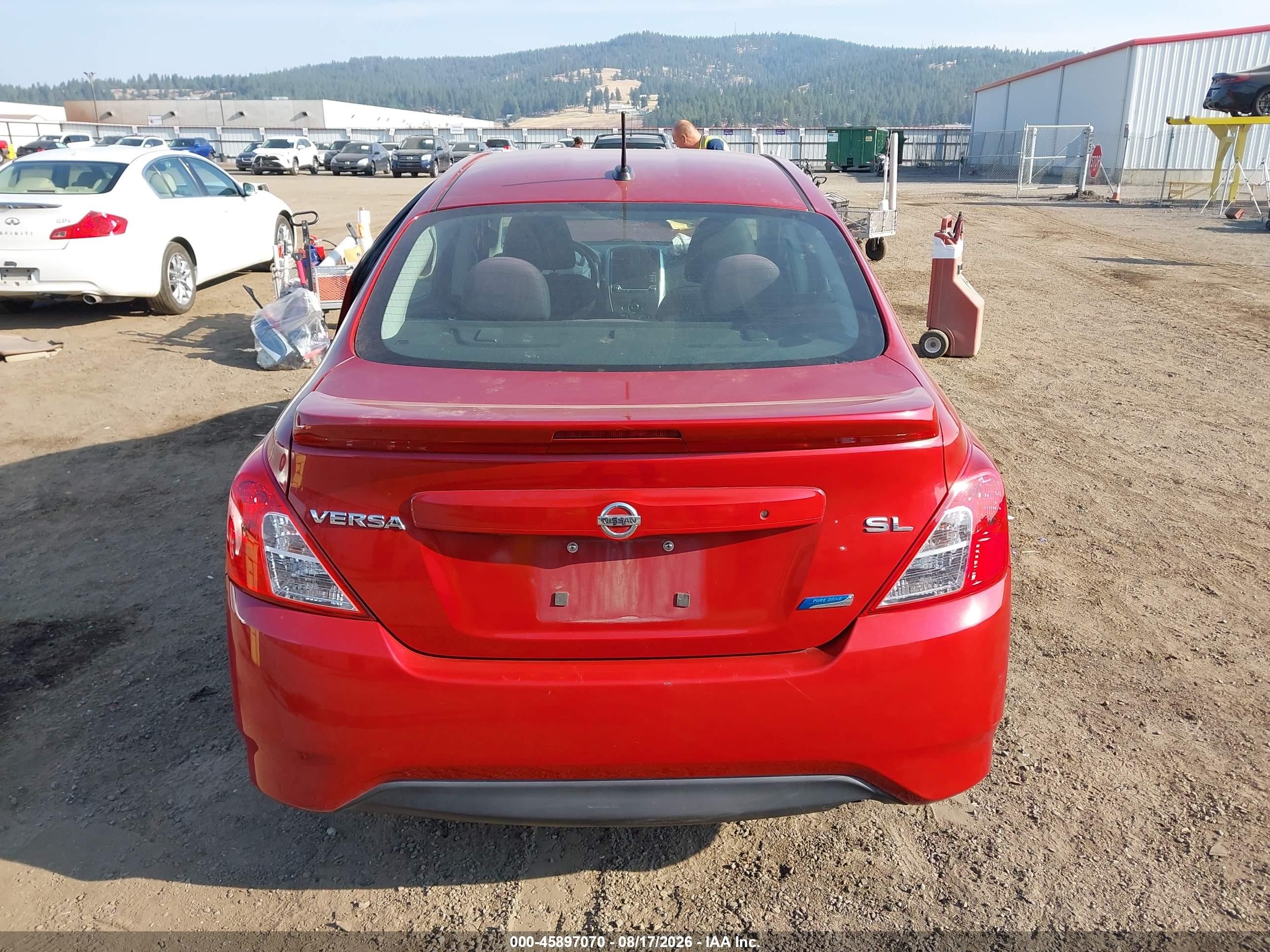 2015 Nissan Versa 1.6 Sl Red vin: 3N1CN7AP2FL800638