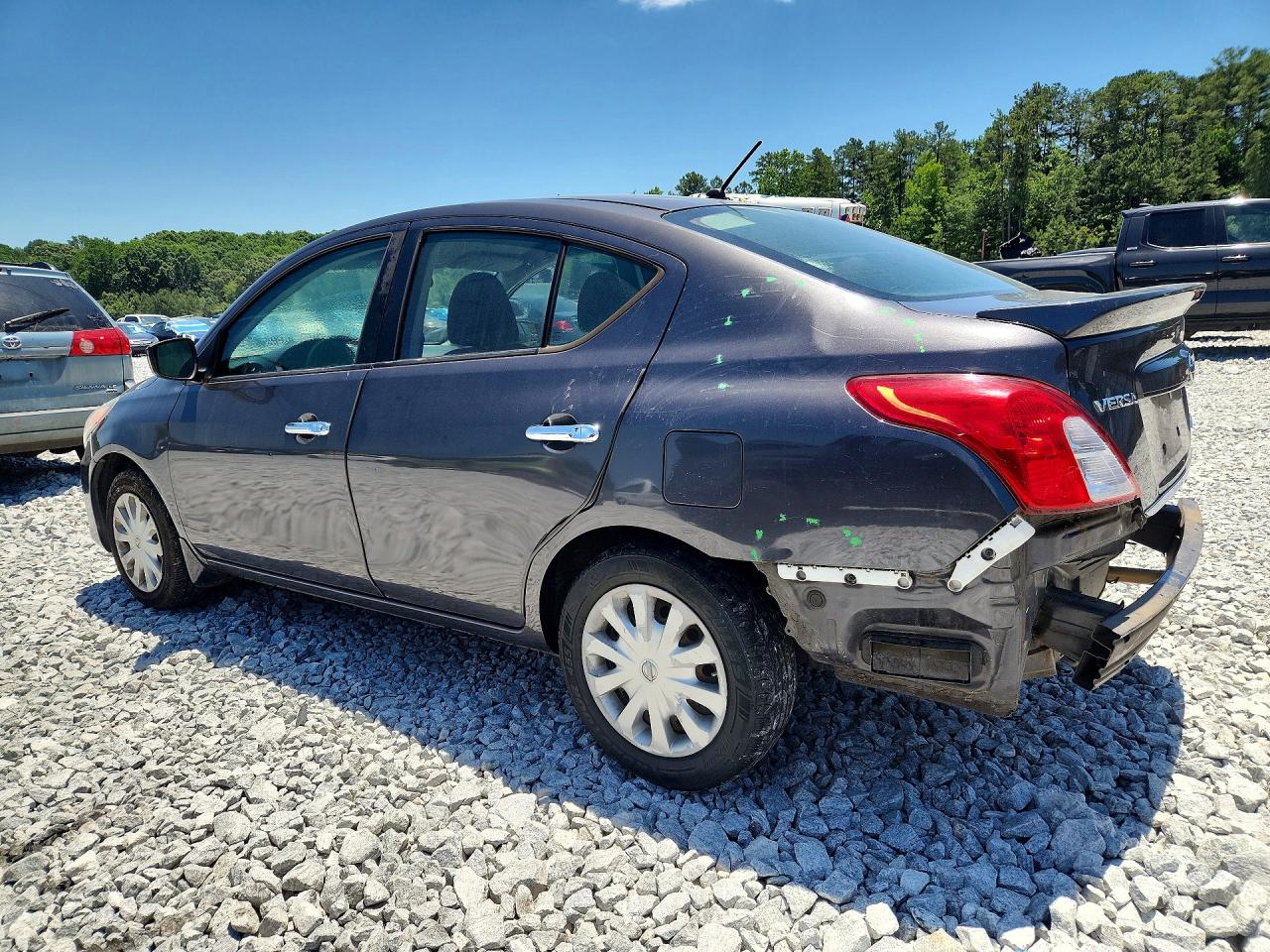2015 Nissan Versa 1.6 Sv Gray vin: 3N1CN7AP2FL820064