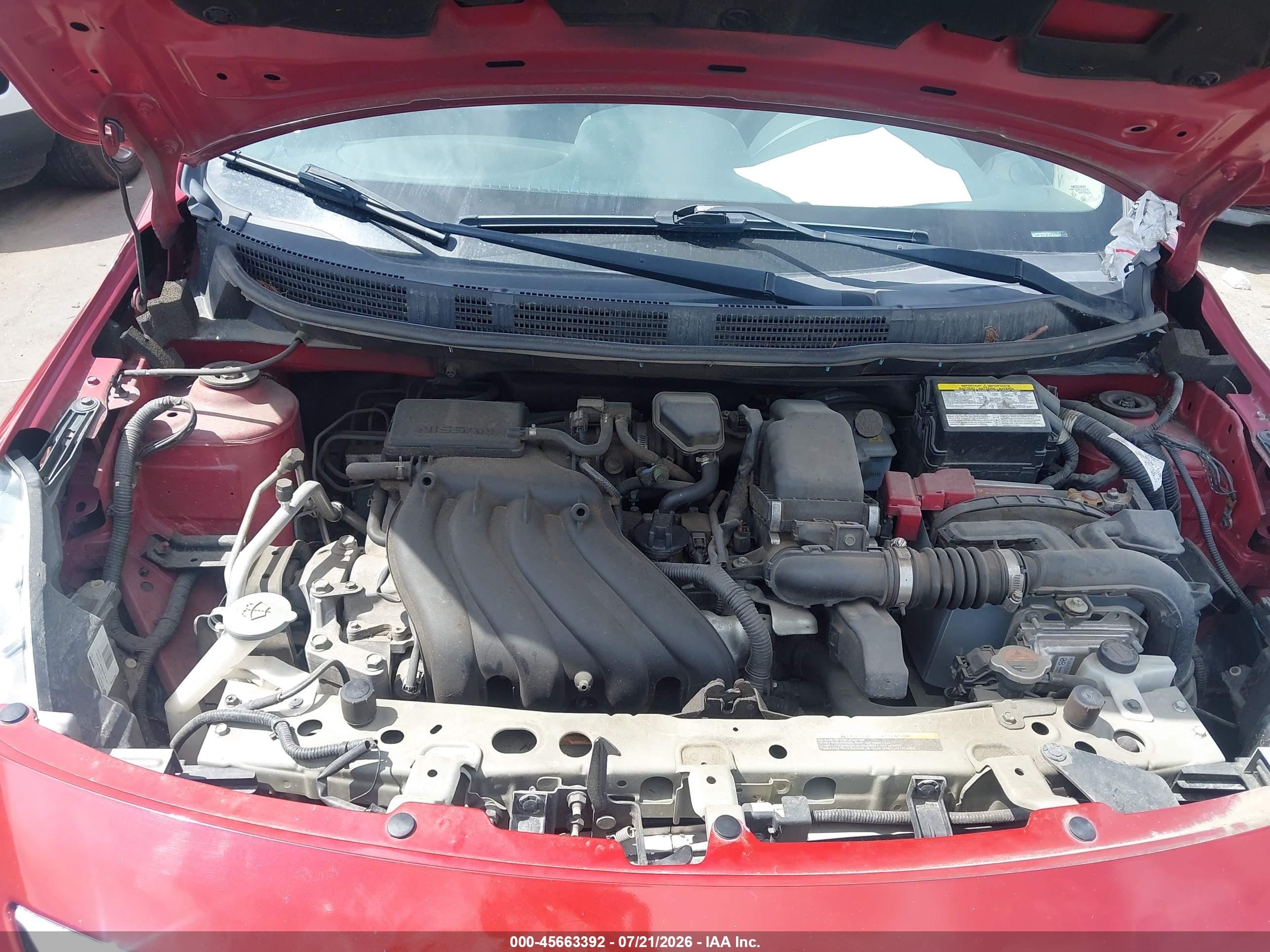 2015 Nissan Versa 1.6 Sv Red vin: 3N1CN7AP2FL831257