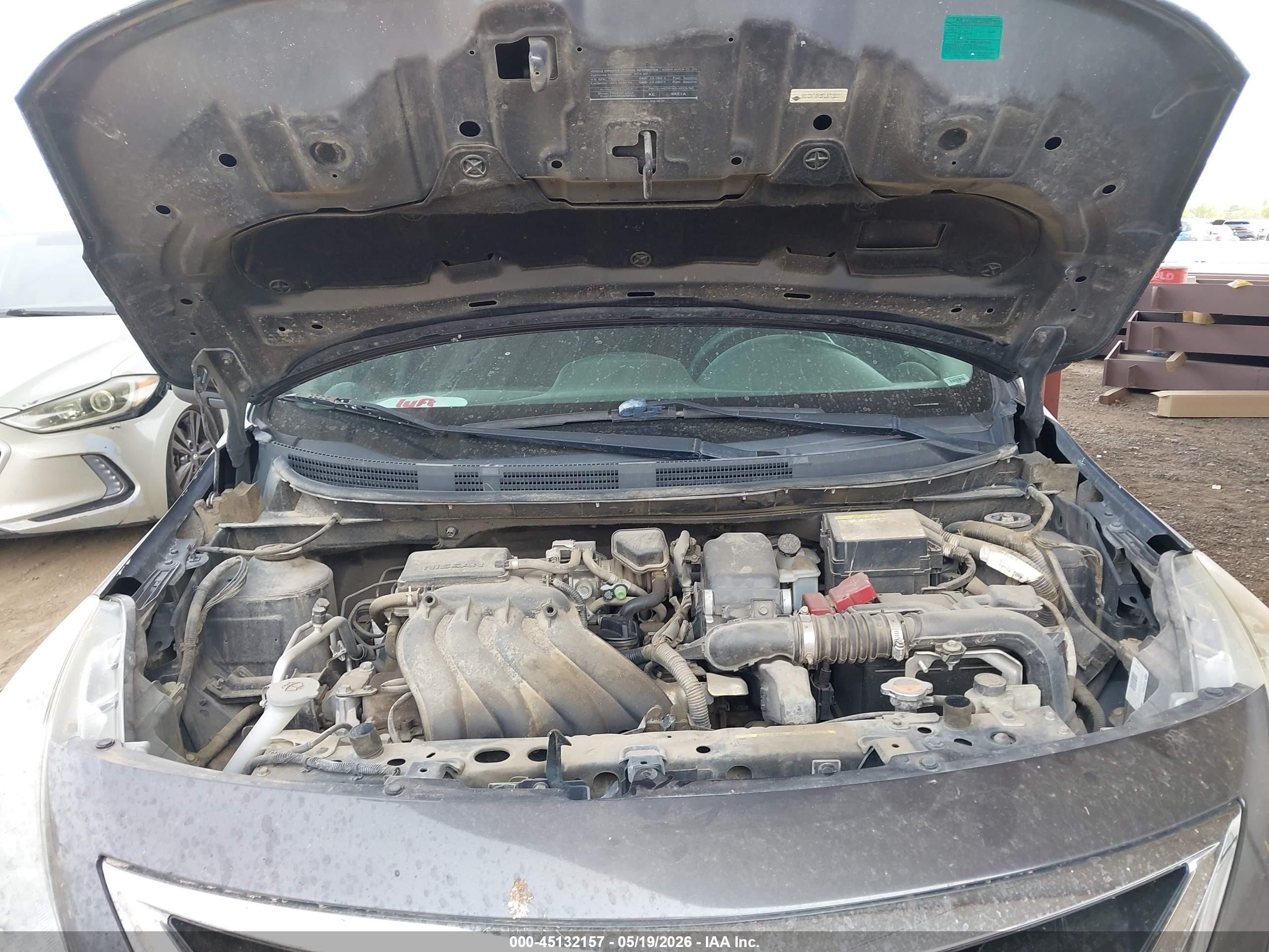 2015 Nissan Versa 1.6 S Серый vin: 3N1CN7AP2FL871550