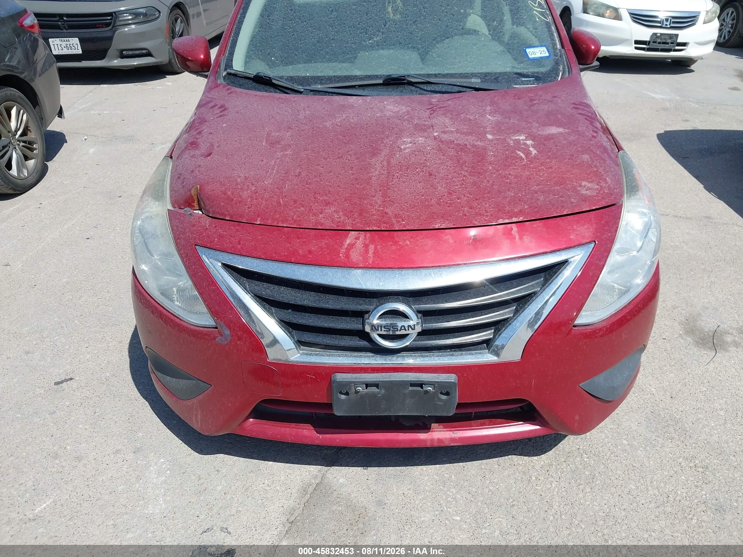 2015 Nissan Versa 1.6 Sv Maroon vin: 3N1CN7AP2FL889157