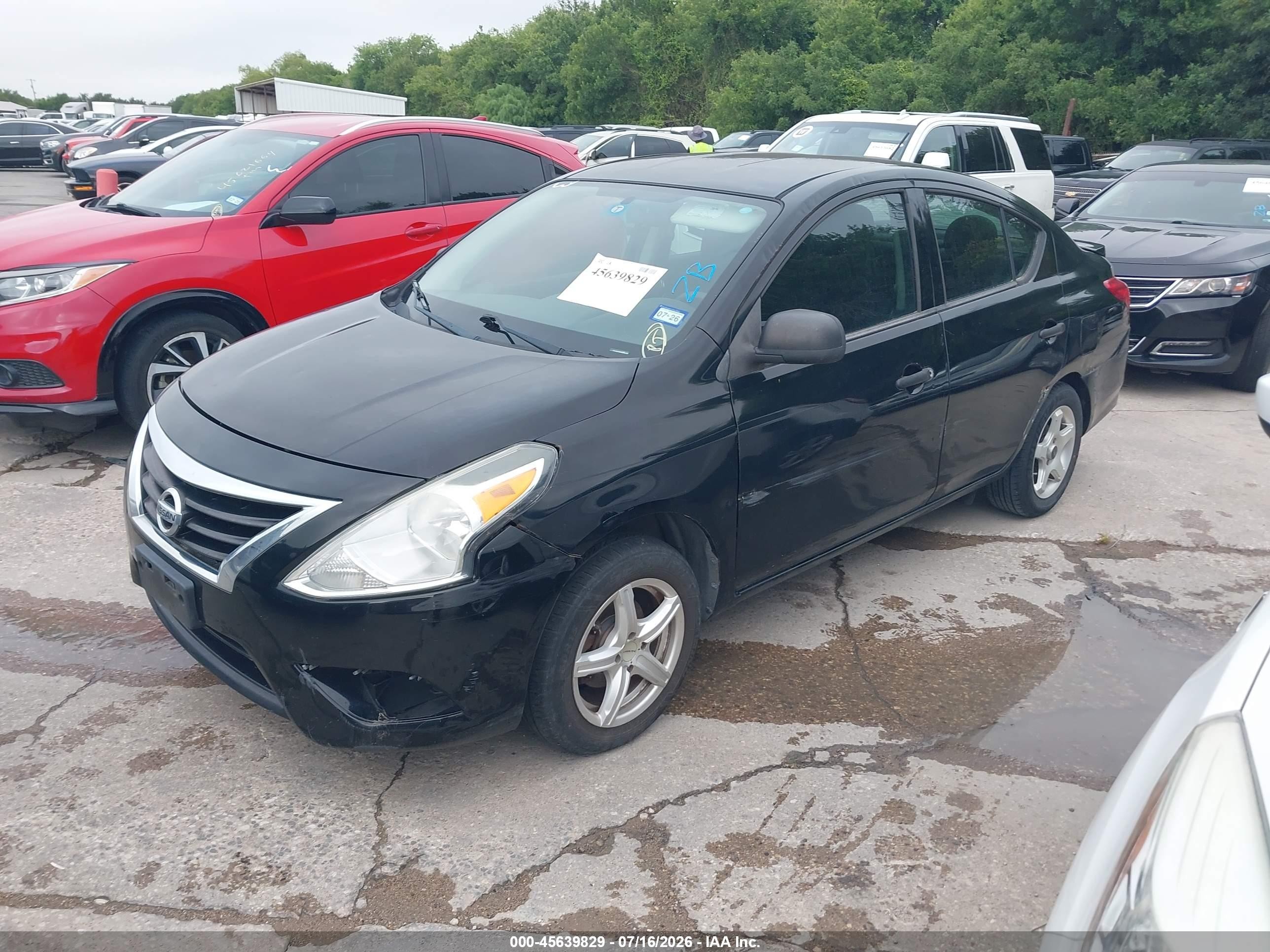 2015 Nissan Versa 1.6 S/1.6 S+/1.6 Sl/1.6 Sv Black vin: 3N1CN7AP2FL935280