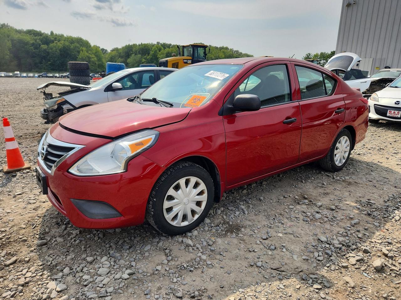 2015 Nissan Versa 1.6 S Plus Red vin: 3N1CN7AP2FL944822