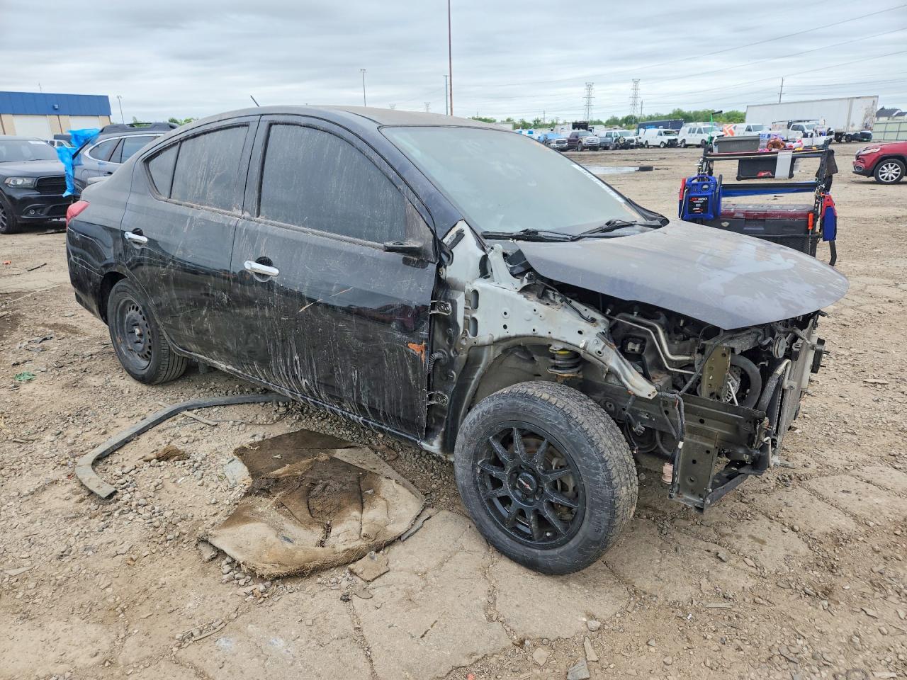 2017 Nissan Versa 1.6 Sv Black vin: 3N1CN7AP2HL840947