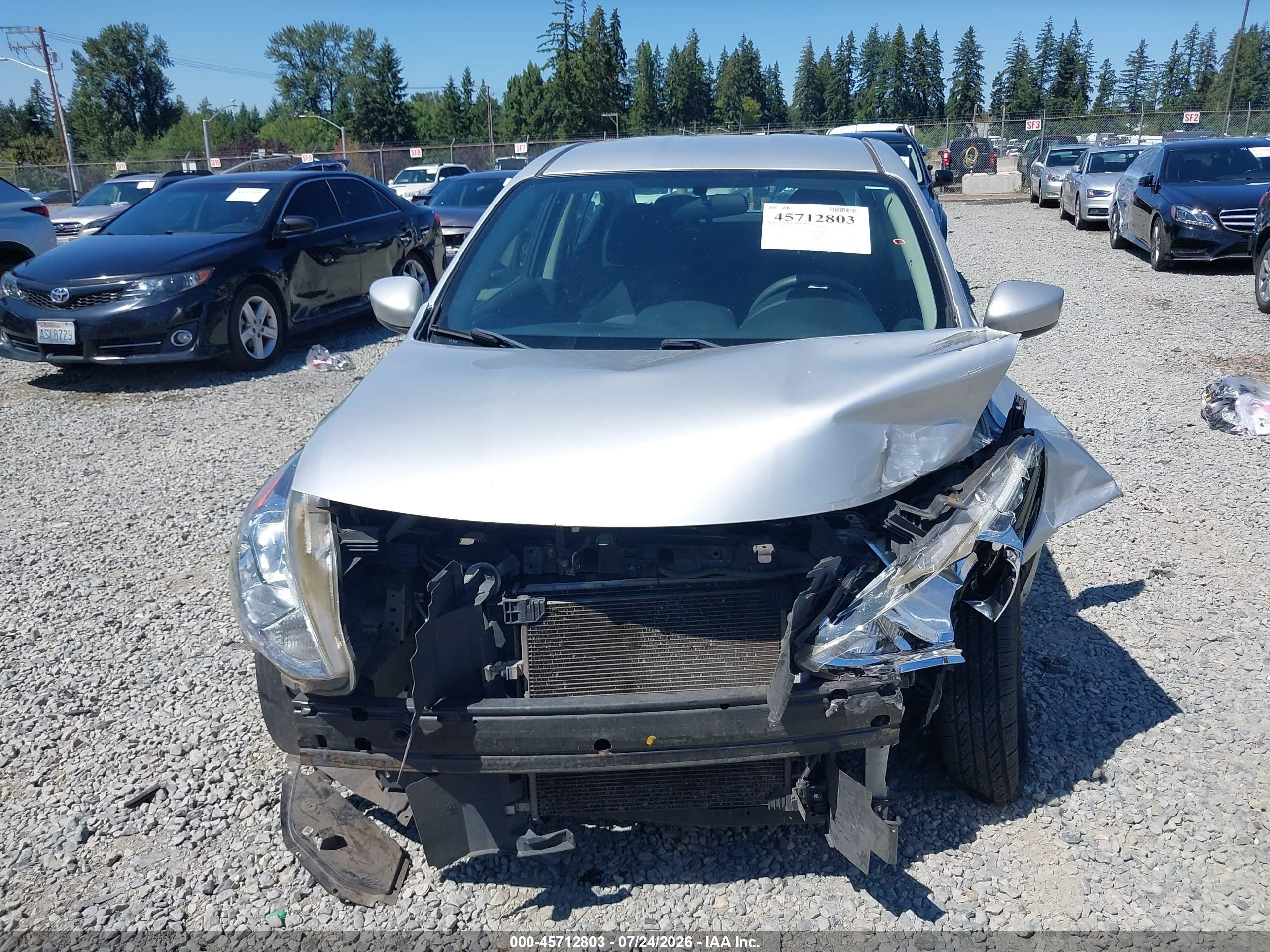 2018 Nissan Versa 1.6 Sv Silver vin: 3N1CN7AP2JK433612