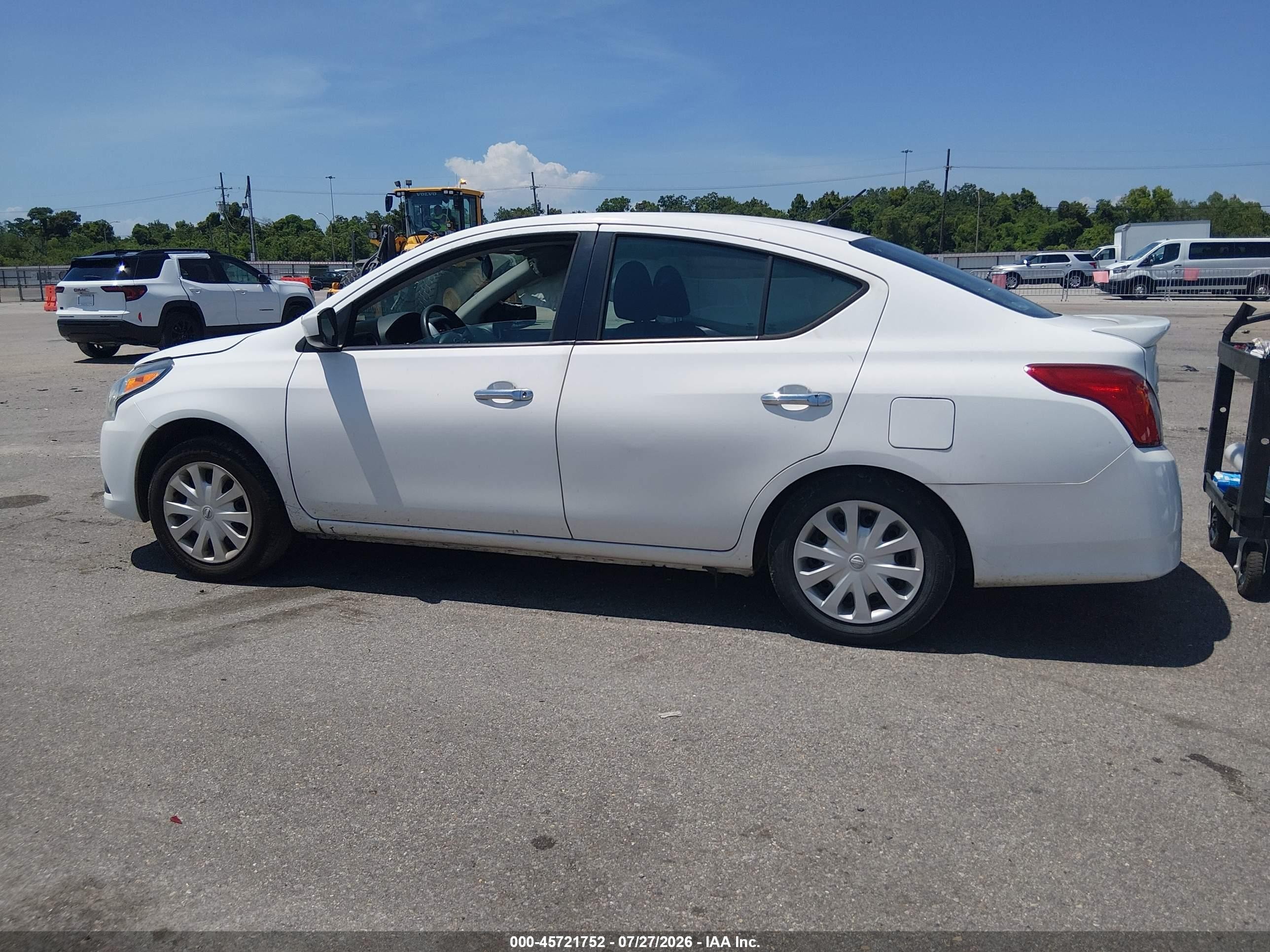 2019 Nissan Versa 1.6 Sv White vin: 3N1CN7AP2KL874605