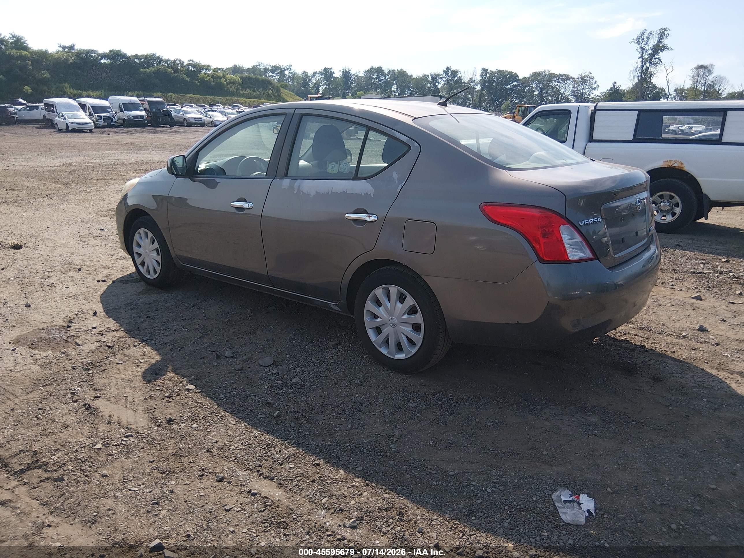 2012 Nissan Versa 1.6 Sv Gray vin: 3N1CN7AP3CL820795
