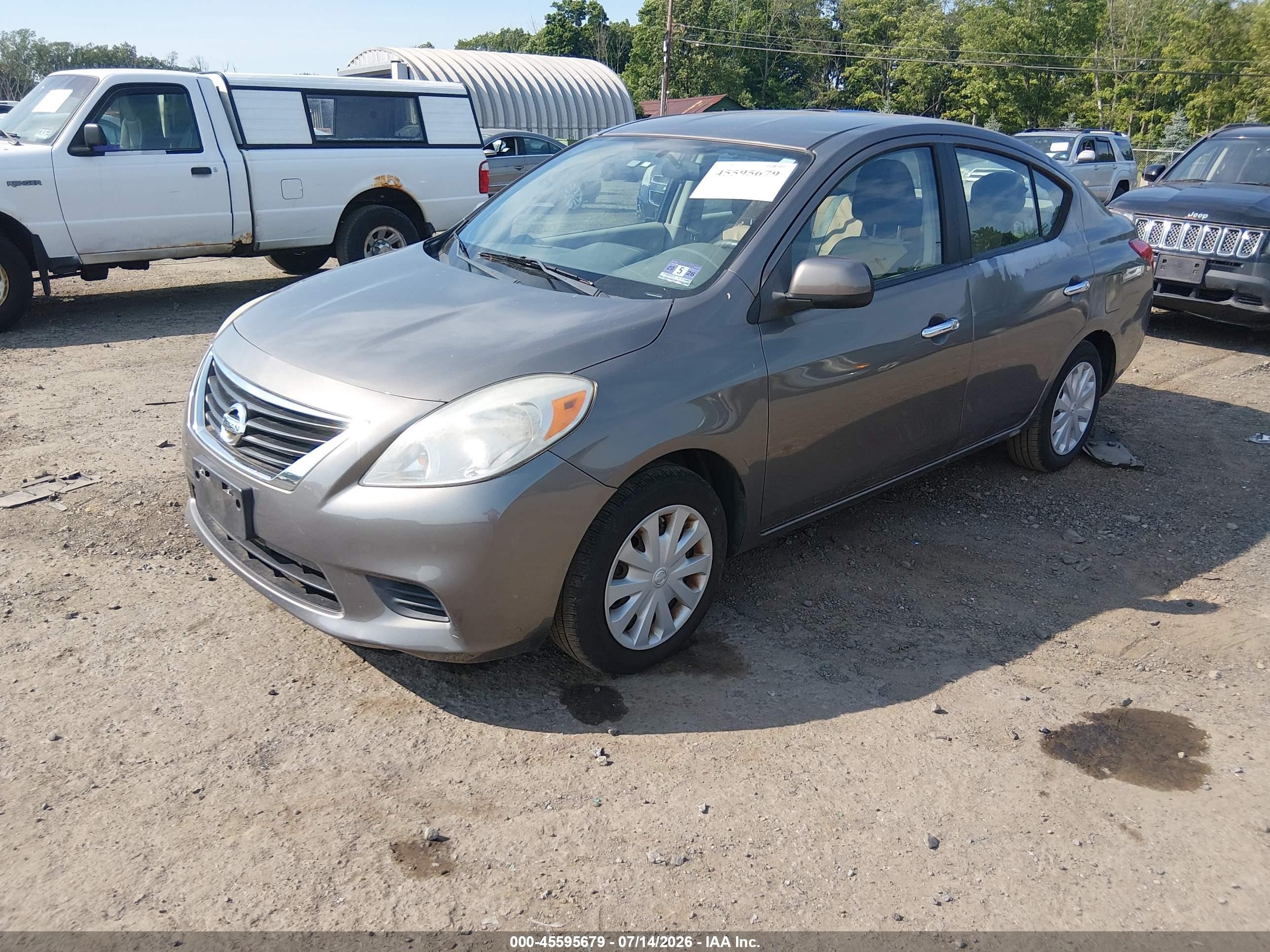 2012 Nissan Versa 1.6 Sv Gray vin: 3N1CN7AP3CL820795