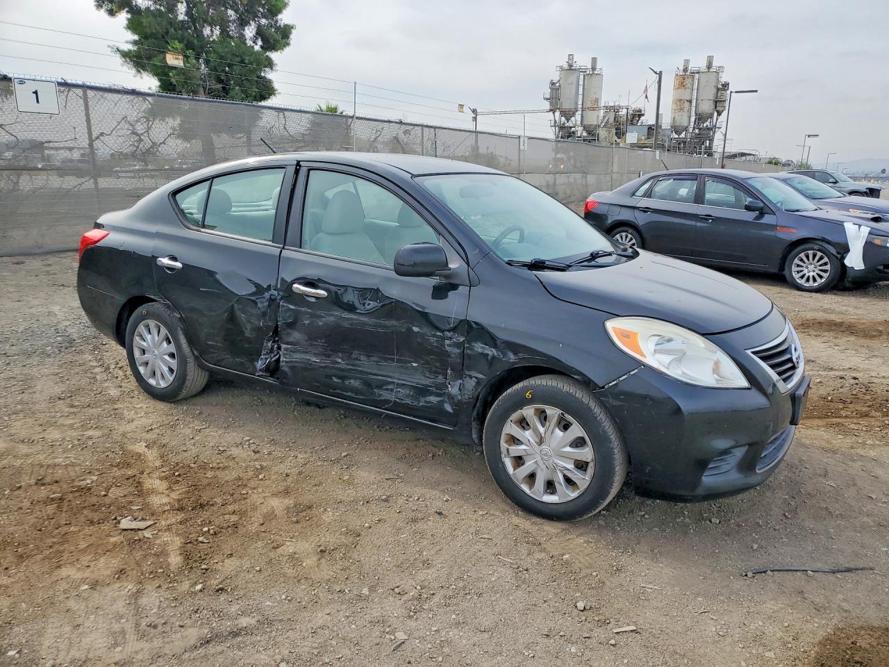 2012 Nissan Versa S Black vin: 3N1CN7AP3CL824197