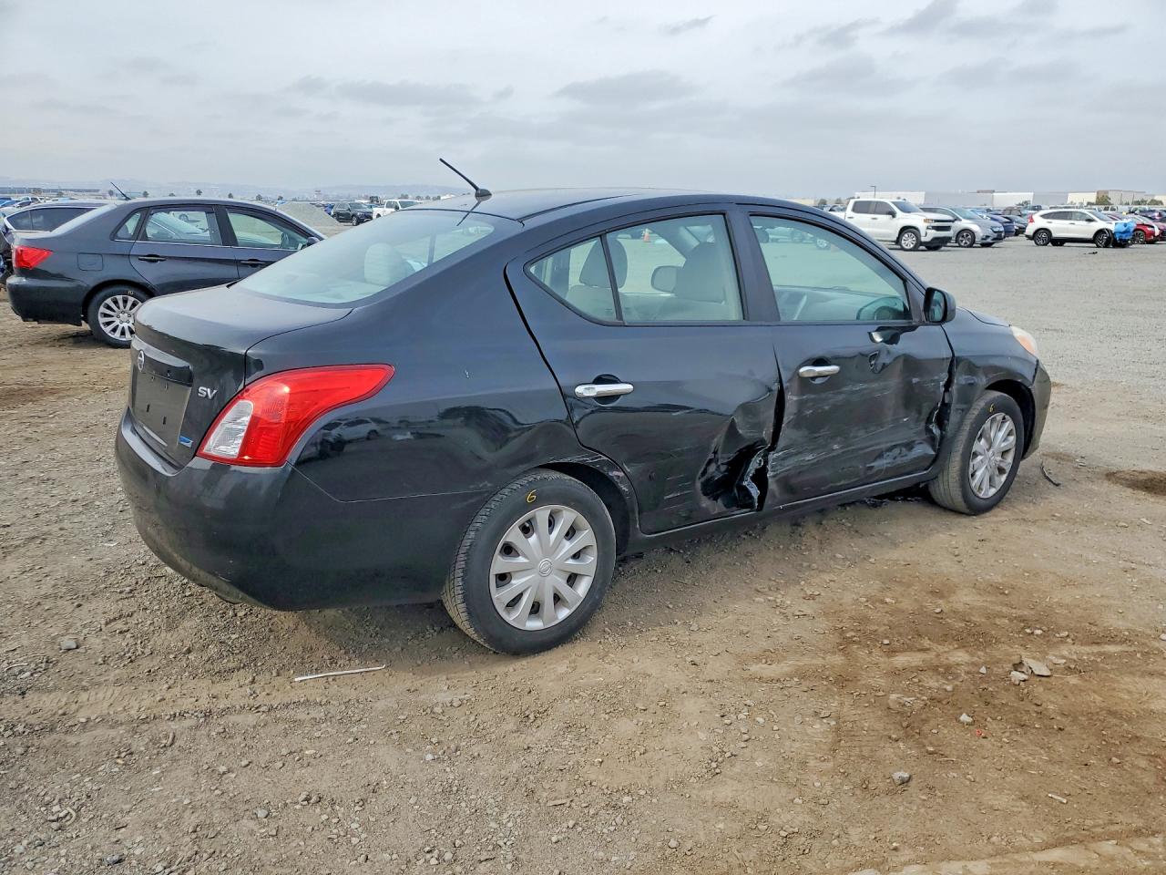 2012 Nissan Versa S Black vin: 3N1CN7AP3CL824197