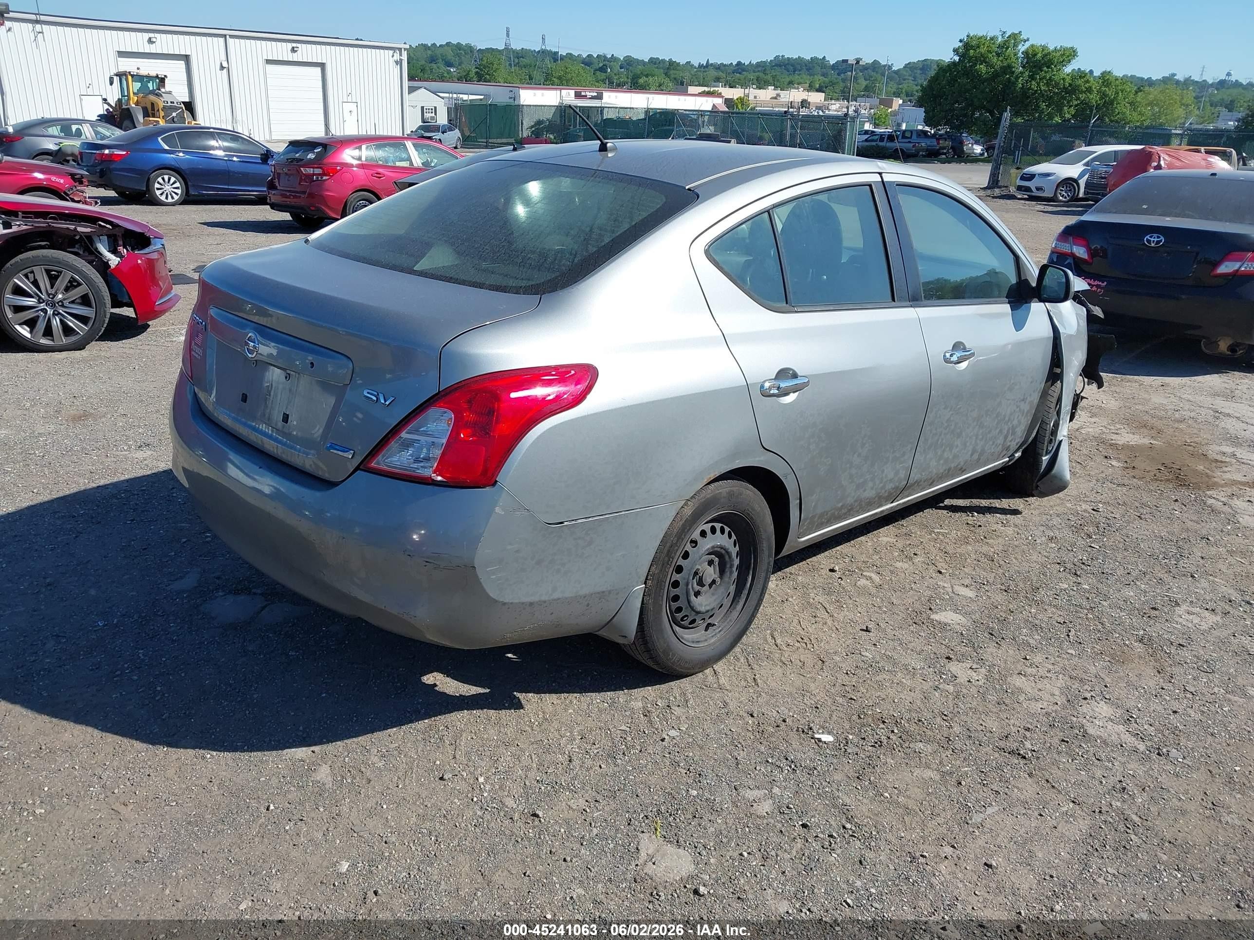 2012 Nissan Versa 1.6 Sv Gray vin: 3N1CN7AP3CL887736