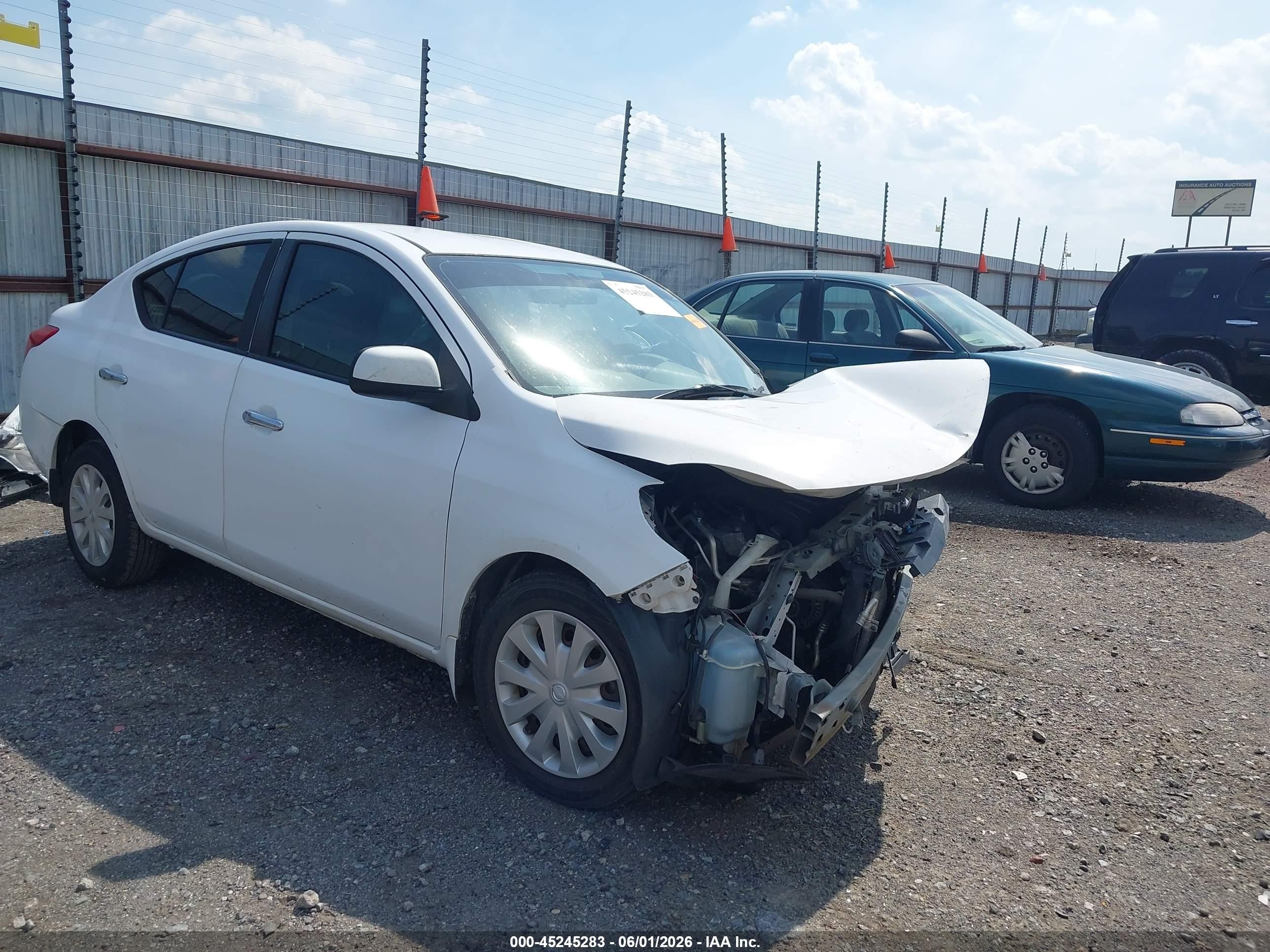 2012 Nissan Versa 1.6 Sv White vin: 3N1CN7AP3CL889793