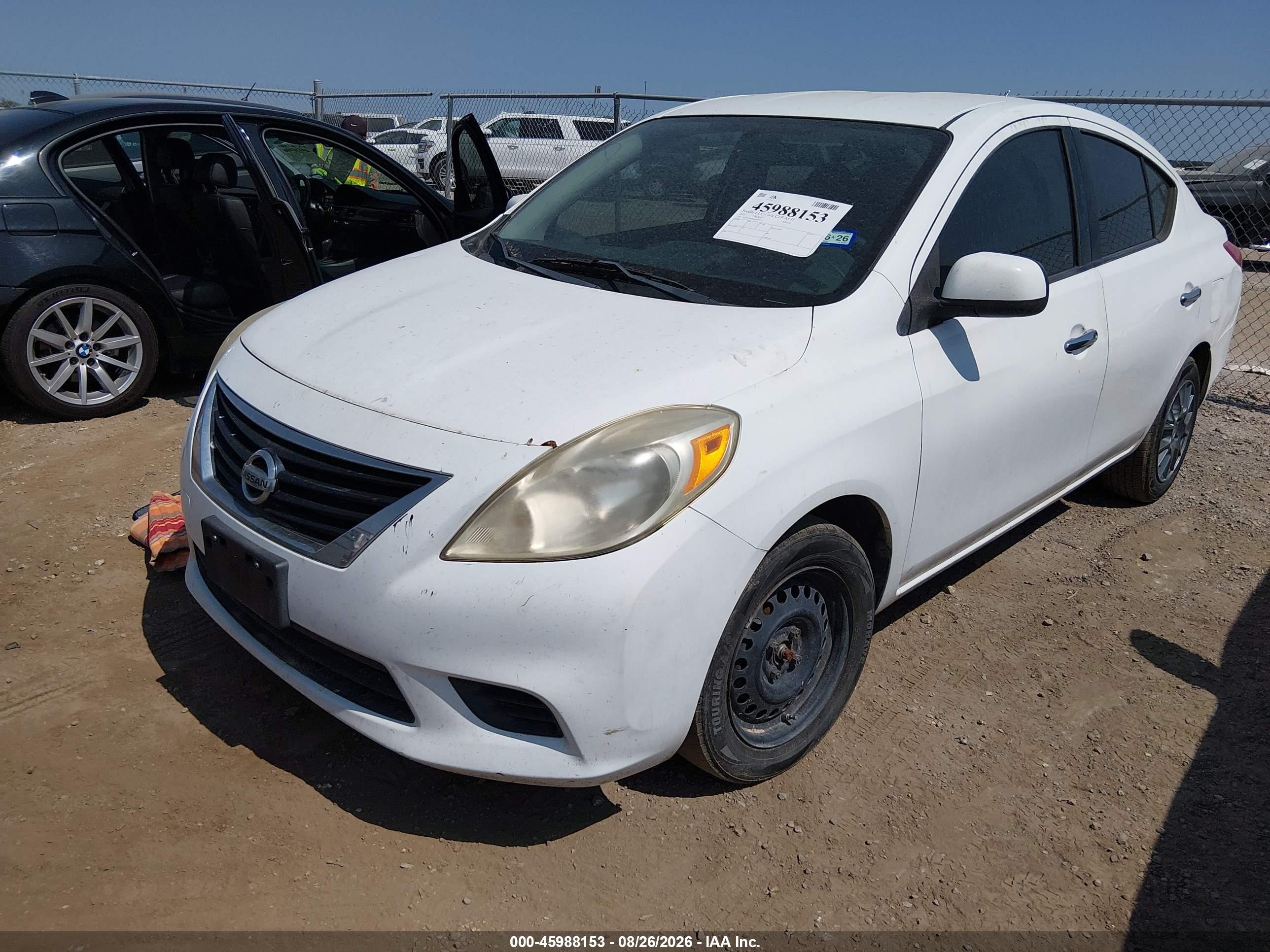 2012 Nissan Versa 1.6 Sv White vin: 3N1CN7AP3CL933971