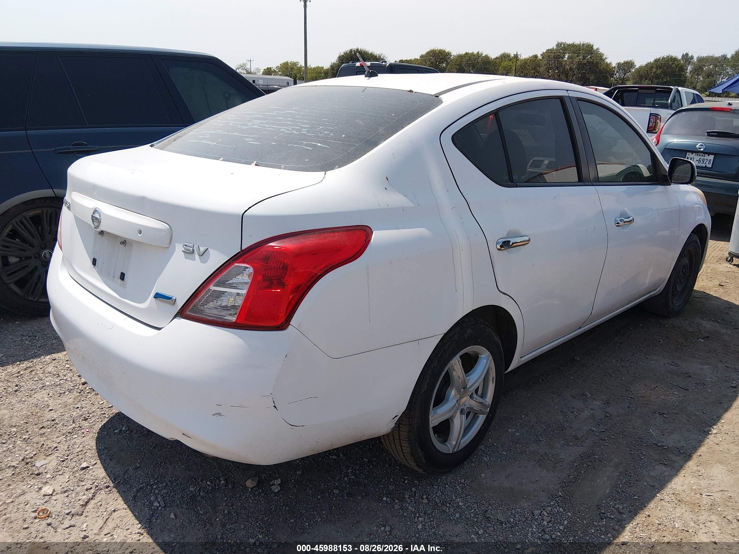 2012 Nissan Versa 1.6 Sv White vin: 3N1CN7AP3CL933971