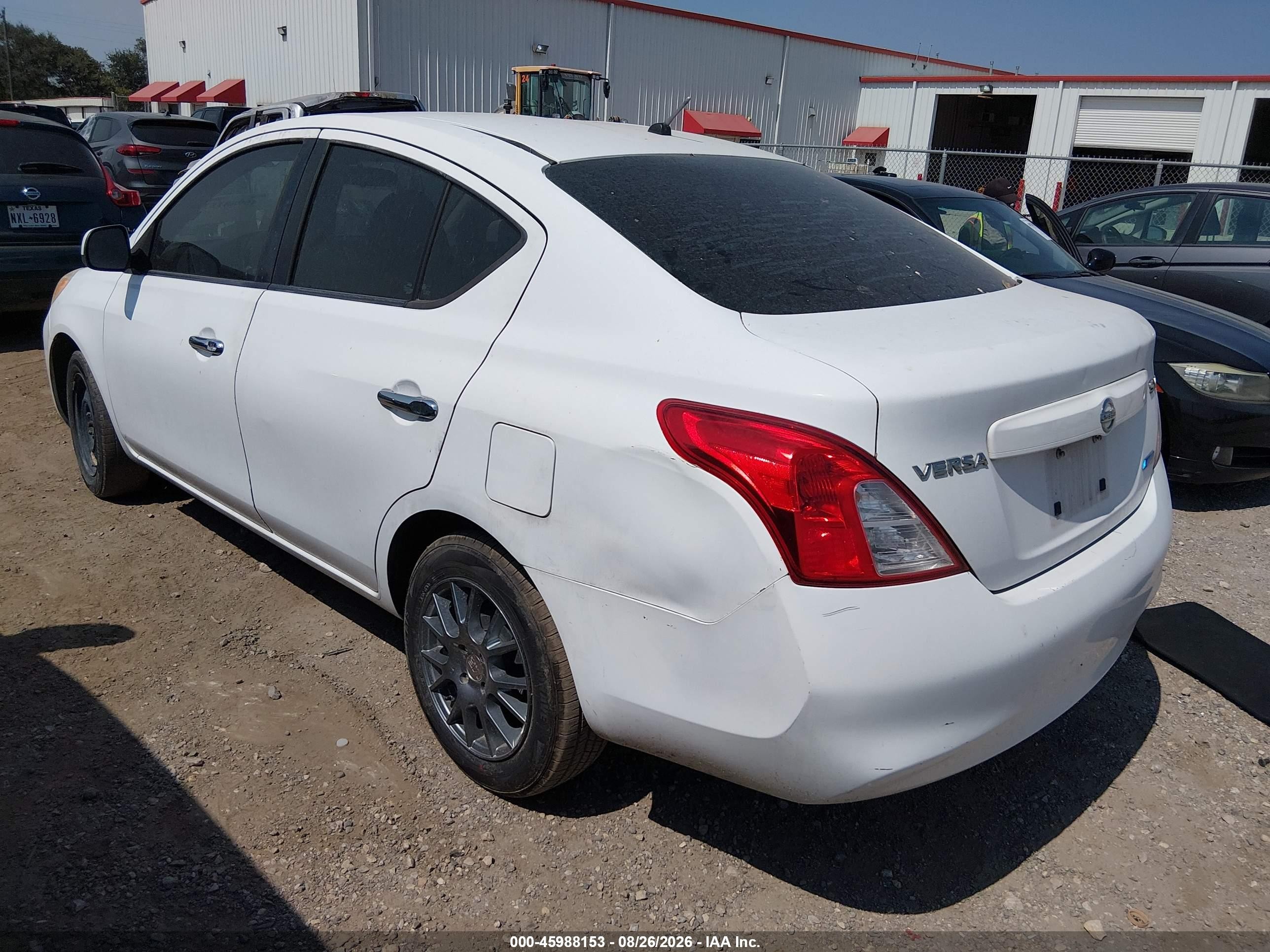 2012 Nissan Versa 1.6 Sv White vin: 3N1CN7AP3CL933971
